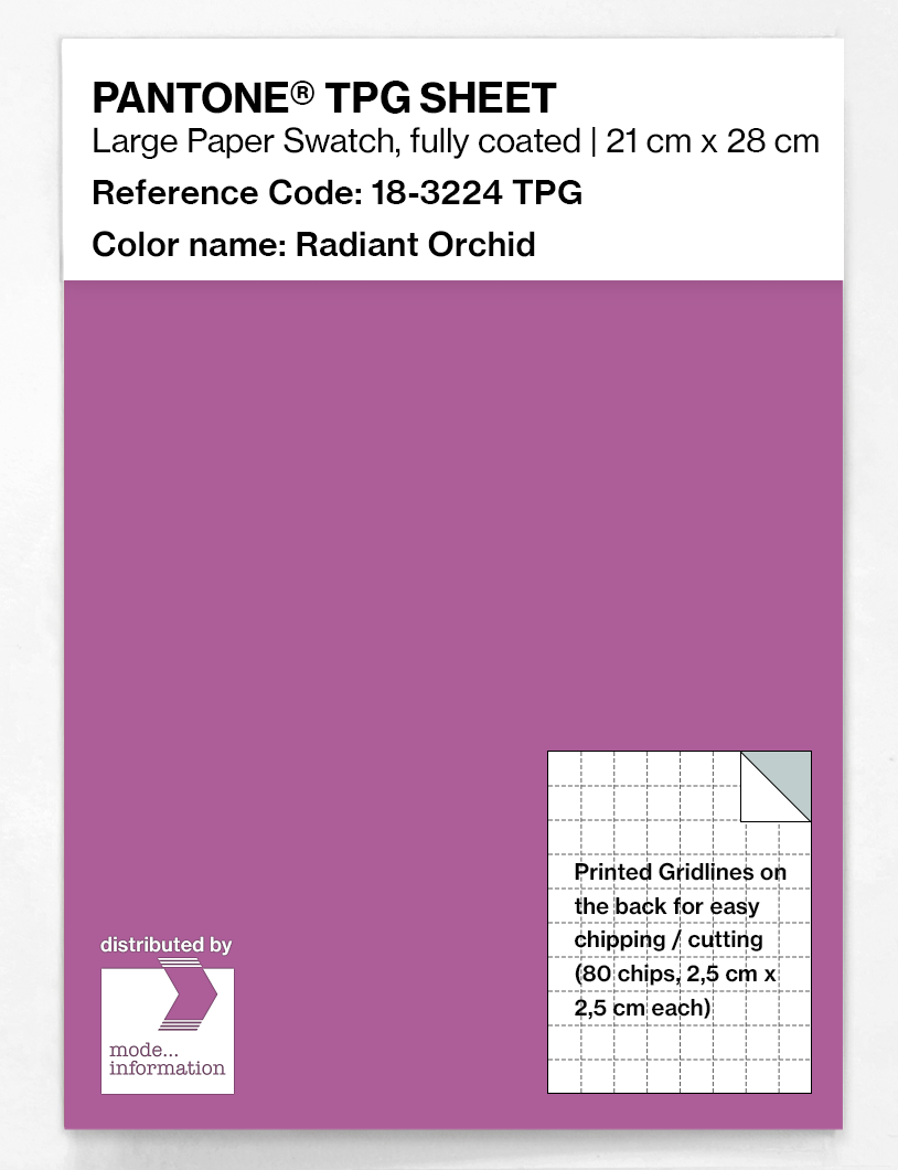 Product image 1 of the product “PANTONE® TPG SHEET 18-3224 TPG Radiant Orchid ”