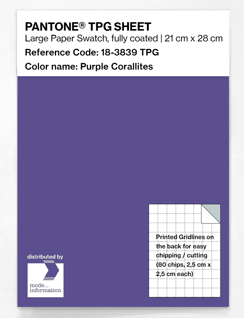 Product image 1 of the product “PANTONE® TPG SHEET 18-3839 TPG Purple Corallites ”
