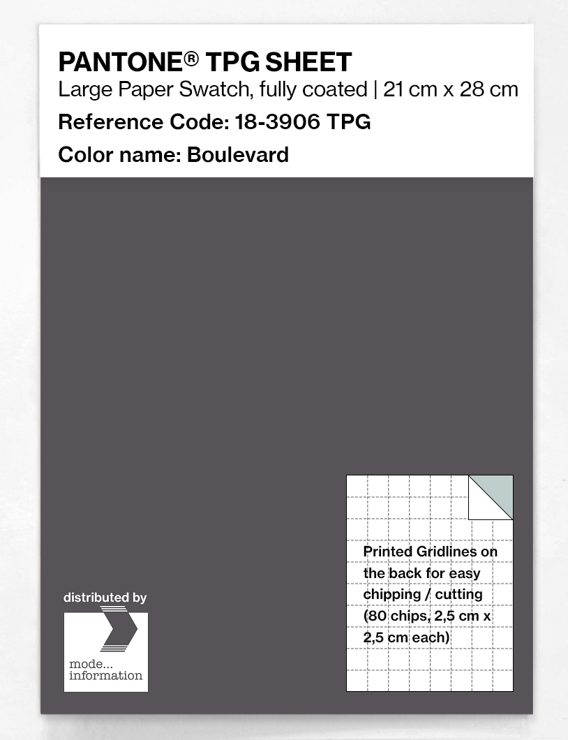 Product image 1 of the product “PANTONE® TPG SHEET 18-3906 TPG Boulevard ”