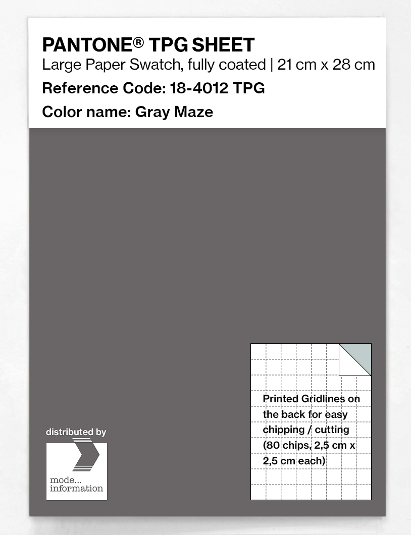 Artikelbild 1 des Artikels “PANTONE® TPG SHEET 18-4012 TPG Gray Maze “