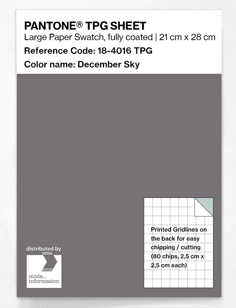Product image 1 of the product “PANTONE® TPG SHEET 18-4016 TPG December Sky ”