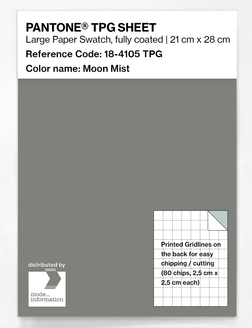 Artikelbild 1 des Artikels “PANTONE® TPG SHEET 18-4105 TPG Moon Mist “