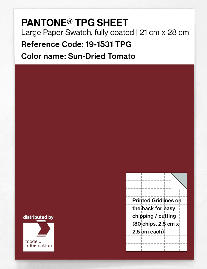 Artikelbild 1 des Artikels “PANTONE® TPG SHEET 19-1531 TPG Sun-Dried Tomato “