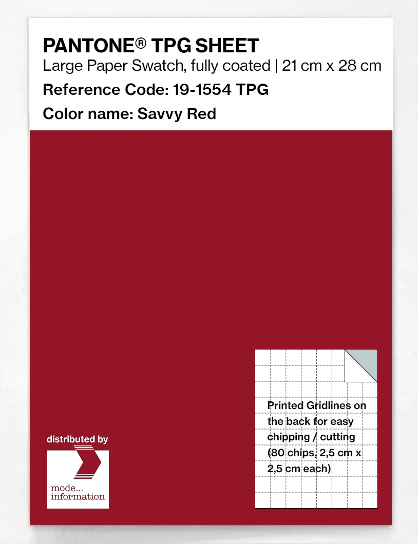Artikelbild 1 des Artikels “PANTONE® TPG SHEET 19-1554 TPG Savvy Red “