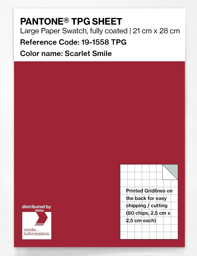 Artikelbild 1 des Artikels “PANTONE® TPG SHEET 19-1558 TPG Scarlet Smile “