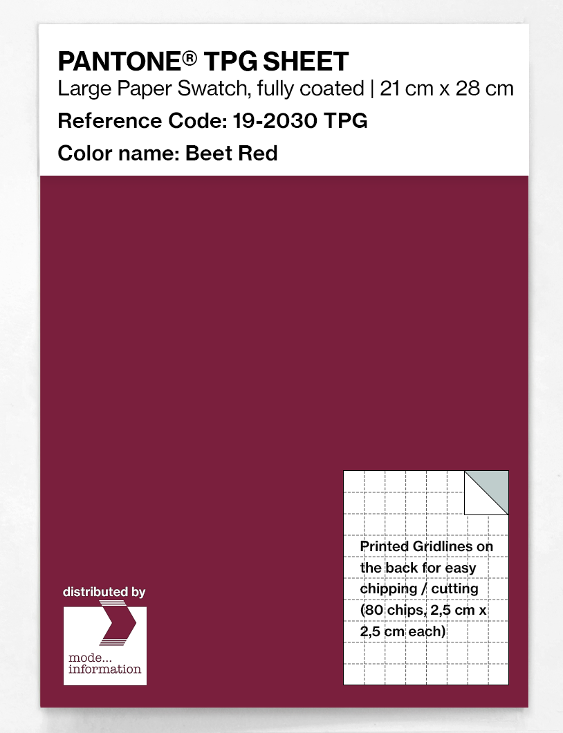 Artikelbild 1 des Artikels “PANTONE® TPG SHEET 19-2030 TPG Beet Red “