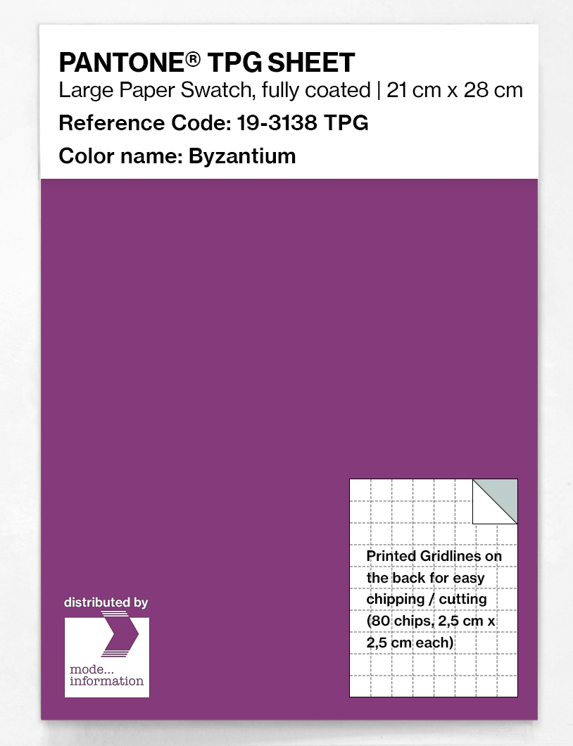 Product image 1 of the product “PANTONE® TPG SHEET 19-3138 TPG Byzantium ”