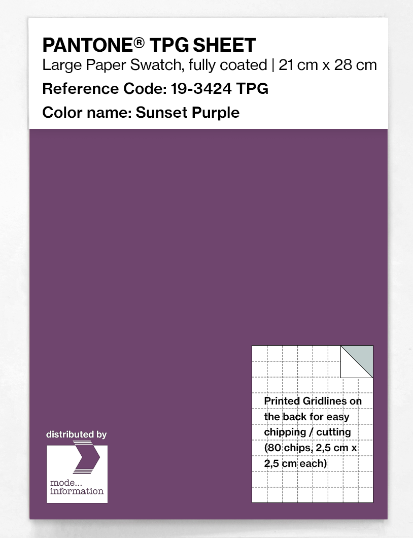 Product image 1 of the product “PANTONE® TPG SHEET 19-3424 TPG Sunset Purple ”