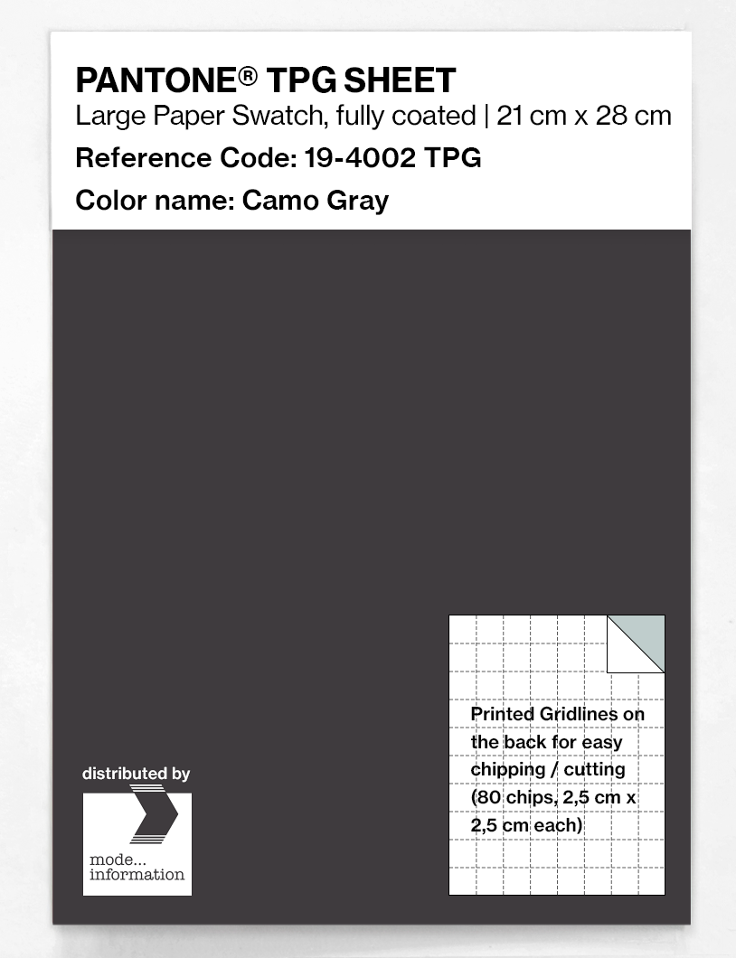 Artikelbild 1 des Artikels “PANTONE® TPG SHEET 19-4002 TPG Camo Gray “