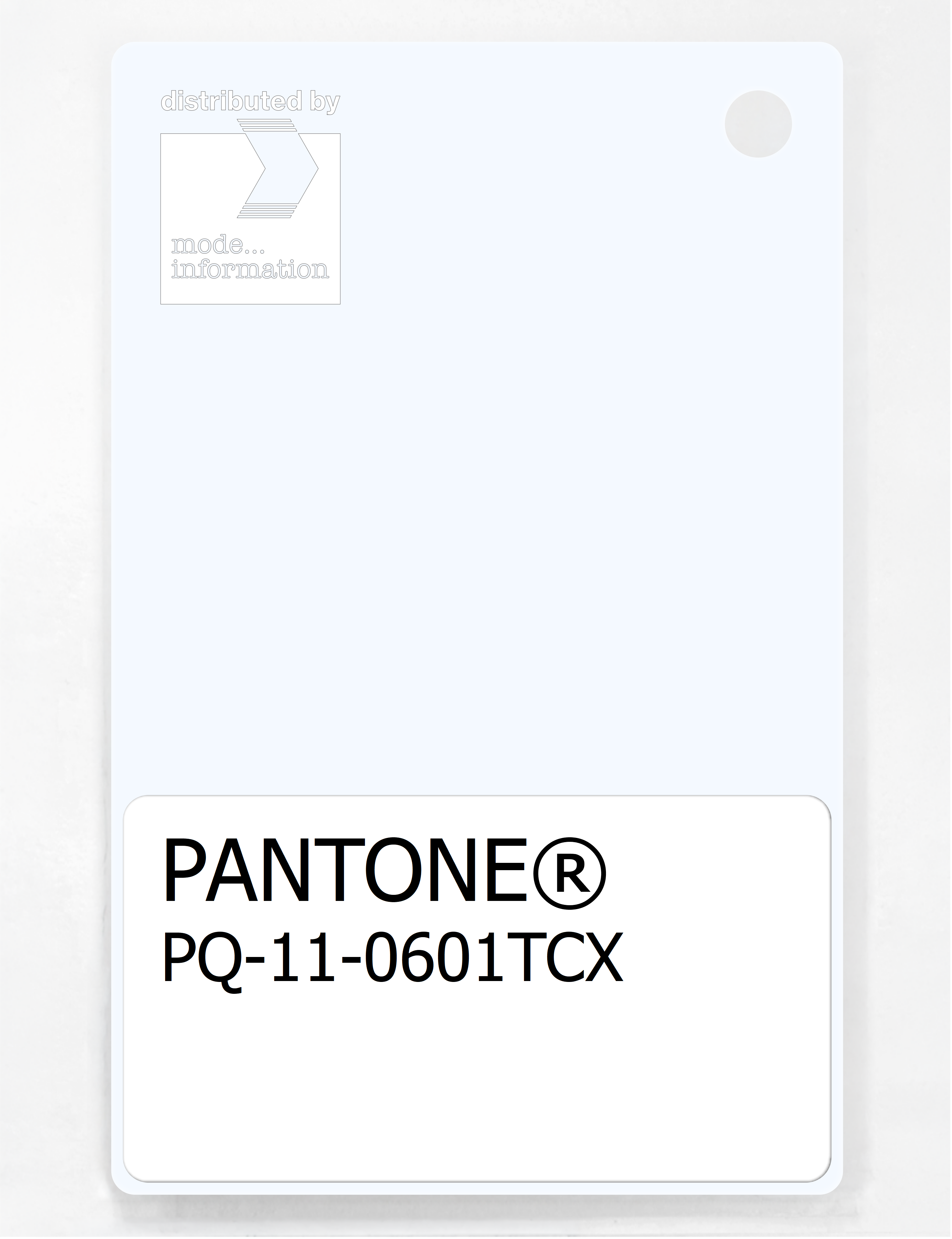 Product image 1 of the product “PANTONE® PLASTIC STANDARD CHIP PQ 11-0601 TCX Bright White ”