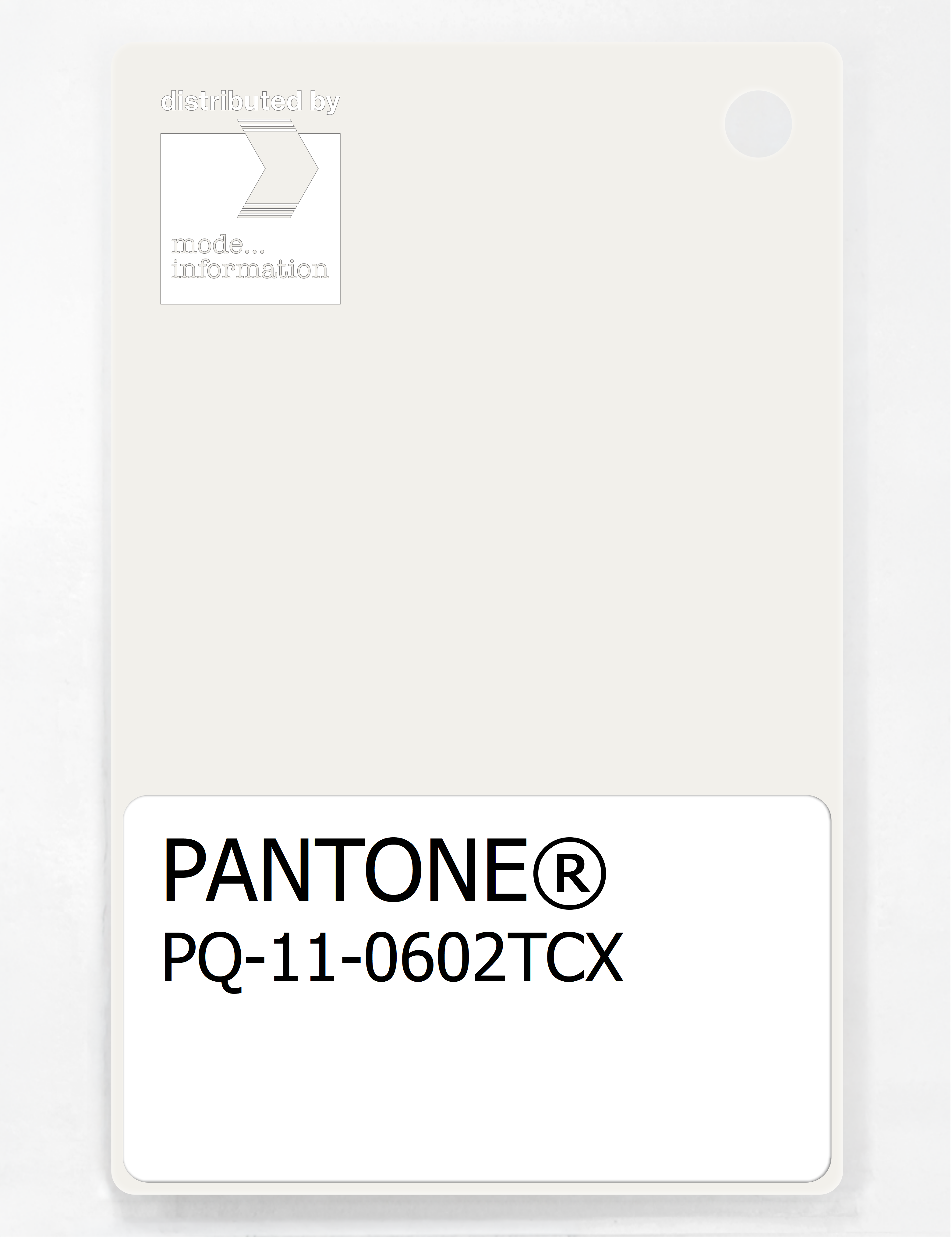 Product image 1 of the product “PANTONE® PLASTIC STANDARD CHIP PQ 11-0602 TCX Snow White ”