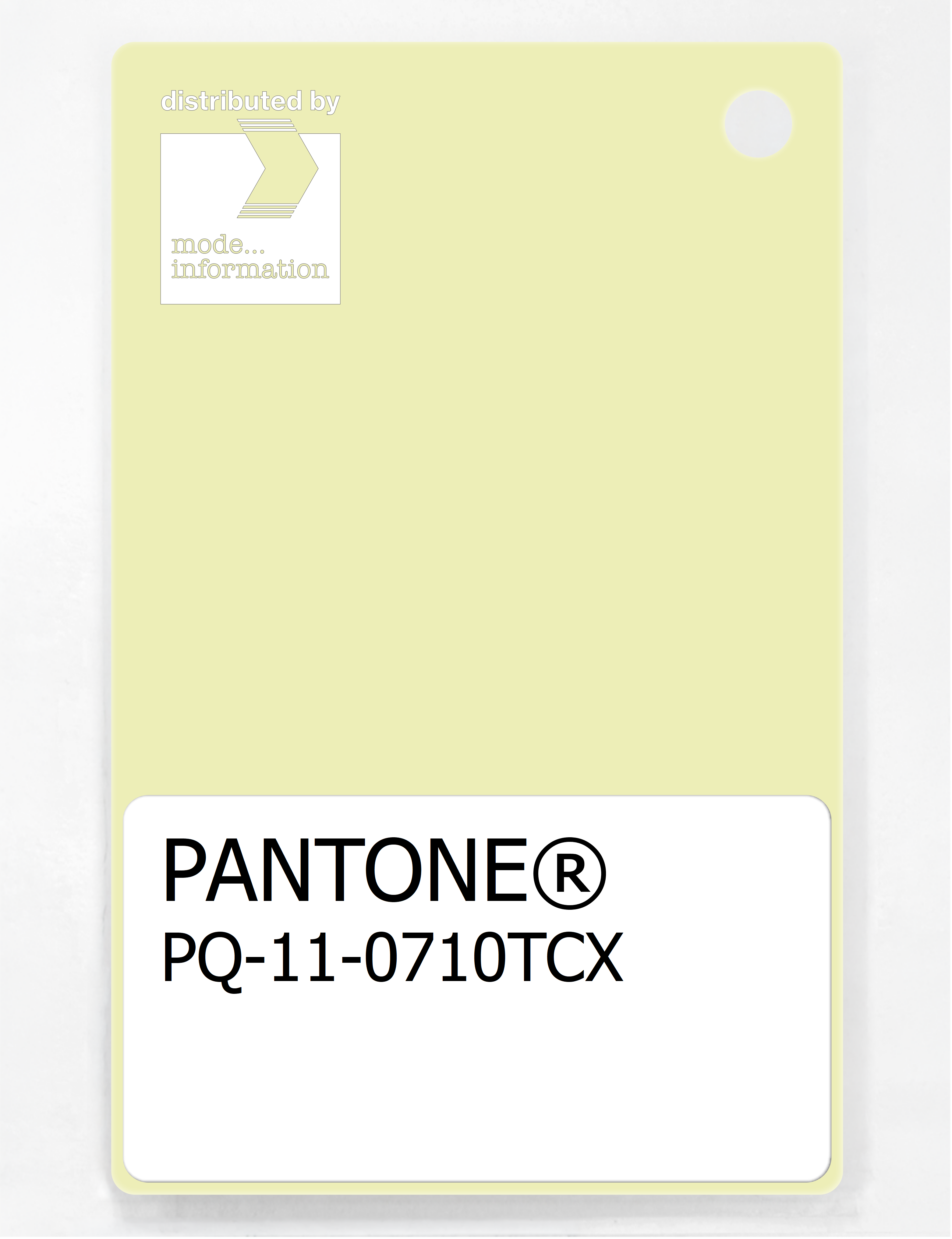 Product image 1 of the product “PANTONE® PLASTIC STANDARD CHIP PQ 11-0710 TCX Tender Yellow ”