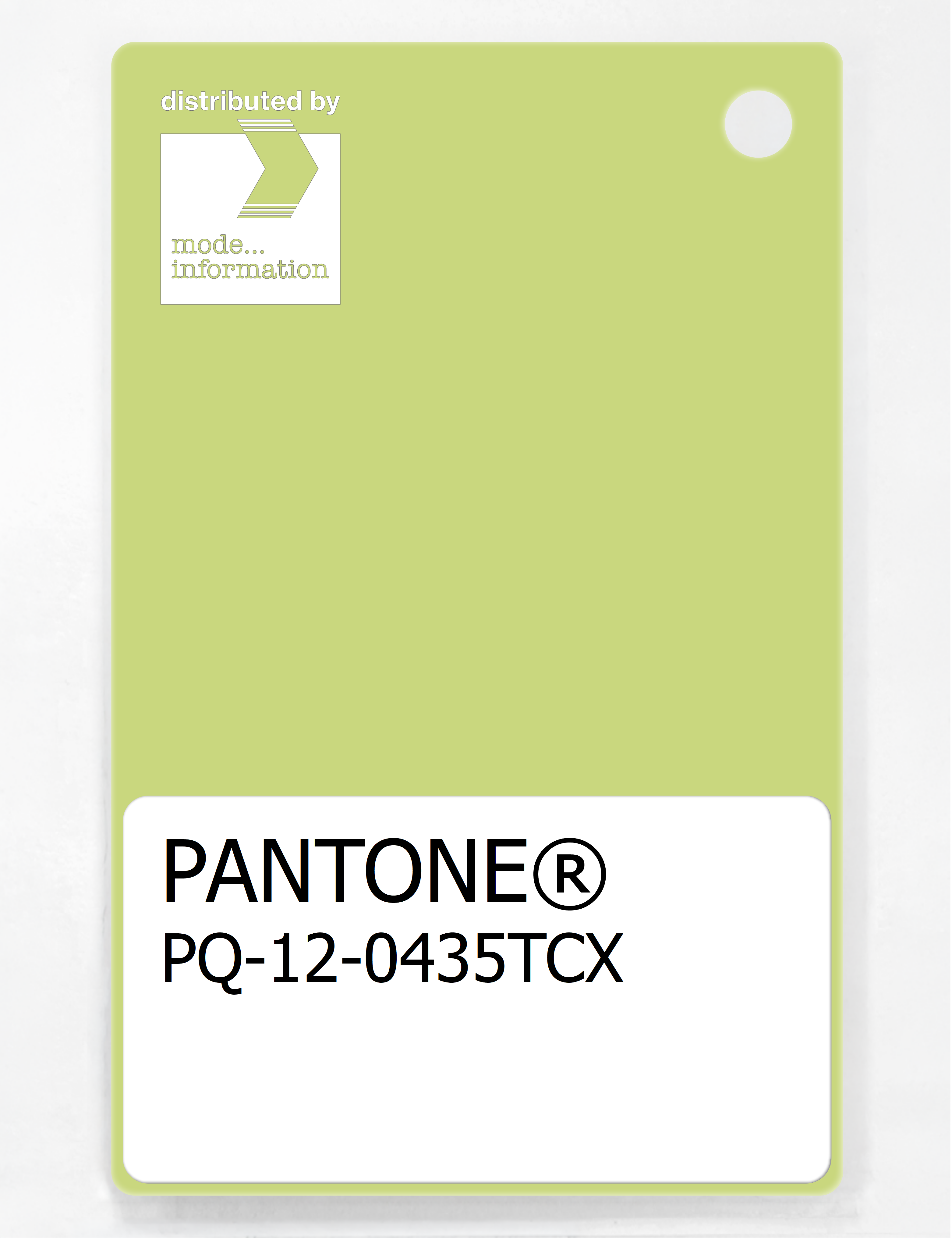 Product image 1 of the product “PANTONE® PLASTIC STANDARD CHIP PQ 12-0435 TCX Daiquiri Green ”