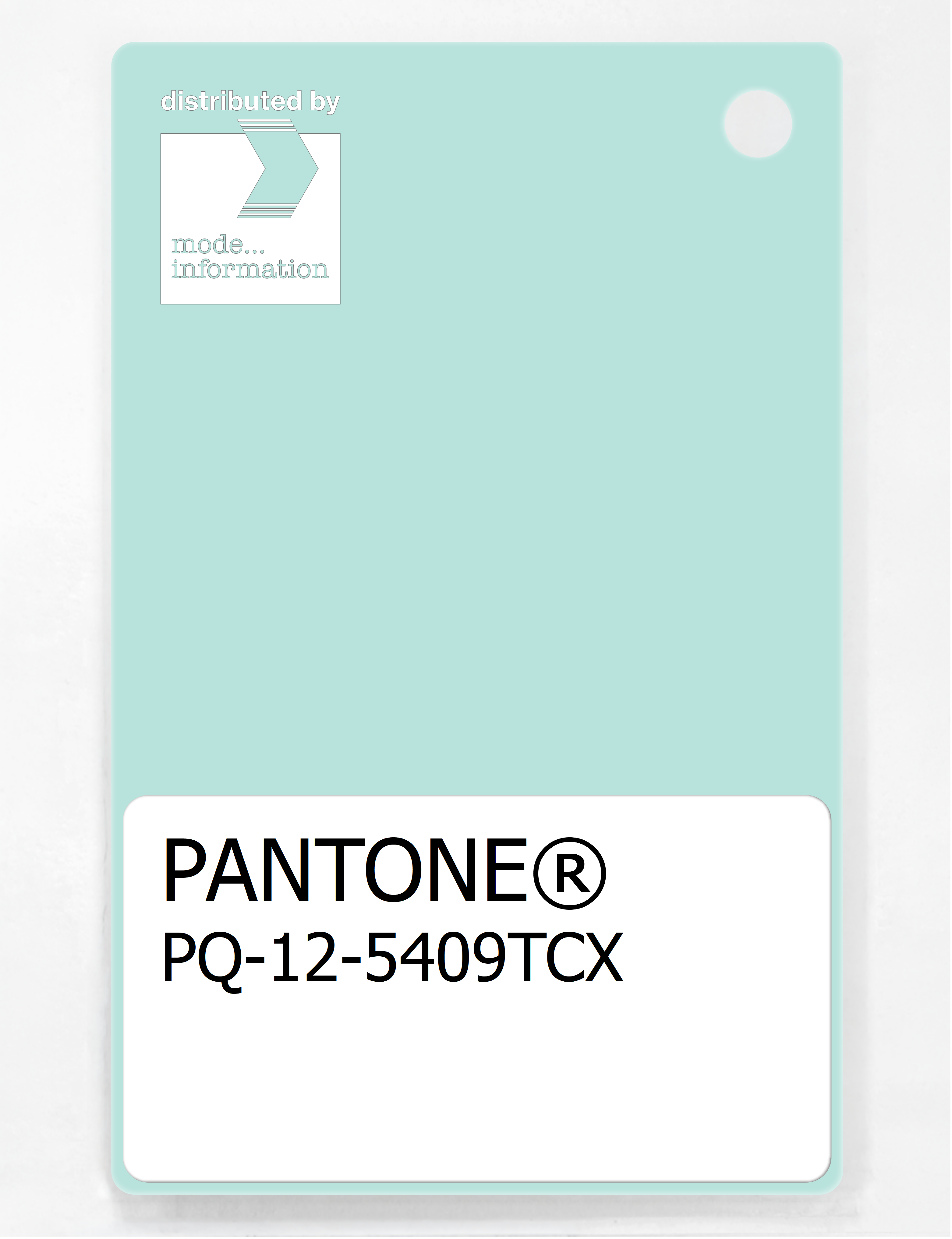 Product image 1 of the product “PANTONE® PLASTIC STANDARD CHIP PQ 12-5409 TCX Fair Aqua ”