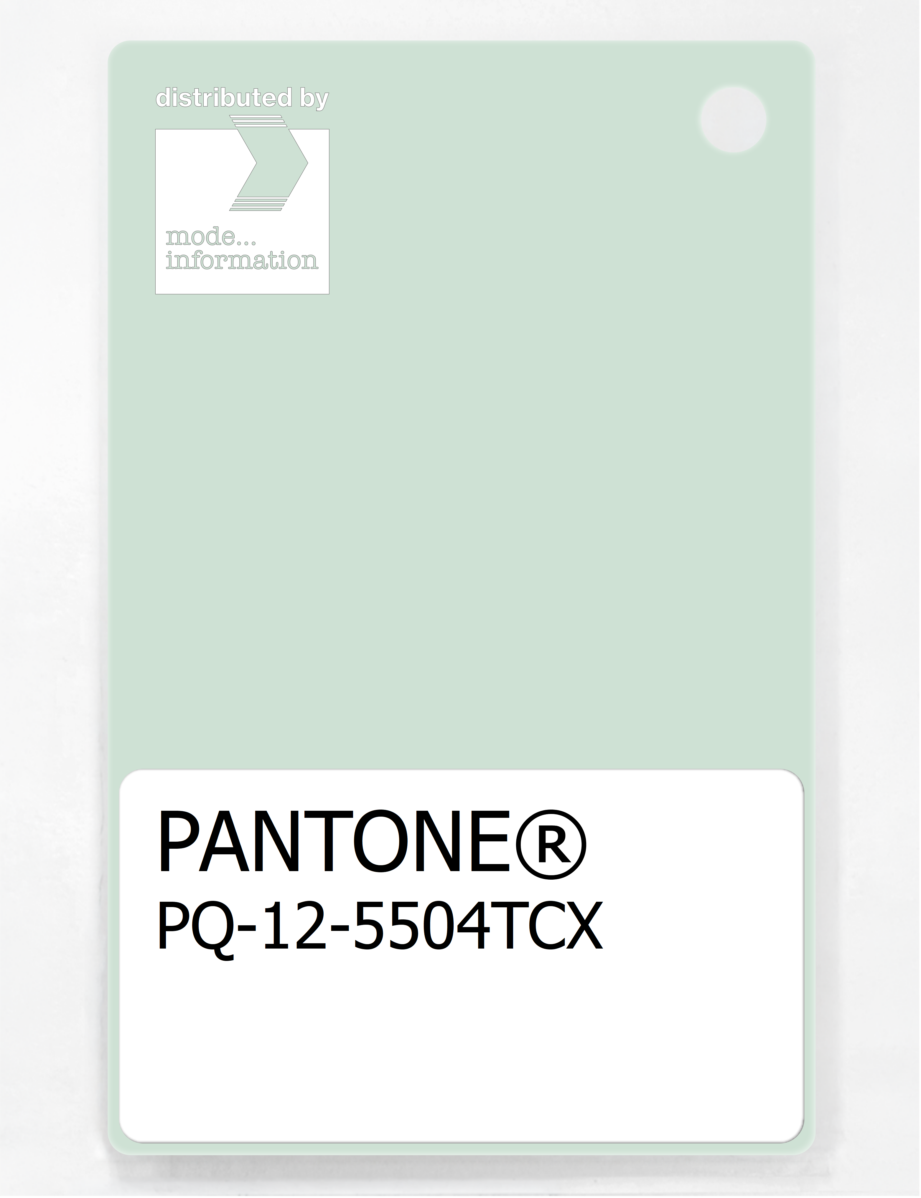 Product image 1 of the product “PANTONE® PLASTIC STANDARD CHIP PQ 12-5504 TCX Clearly Aqua ”