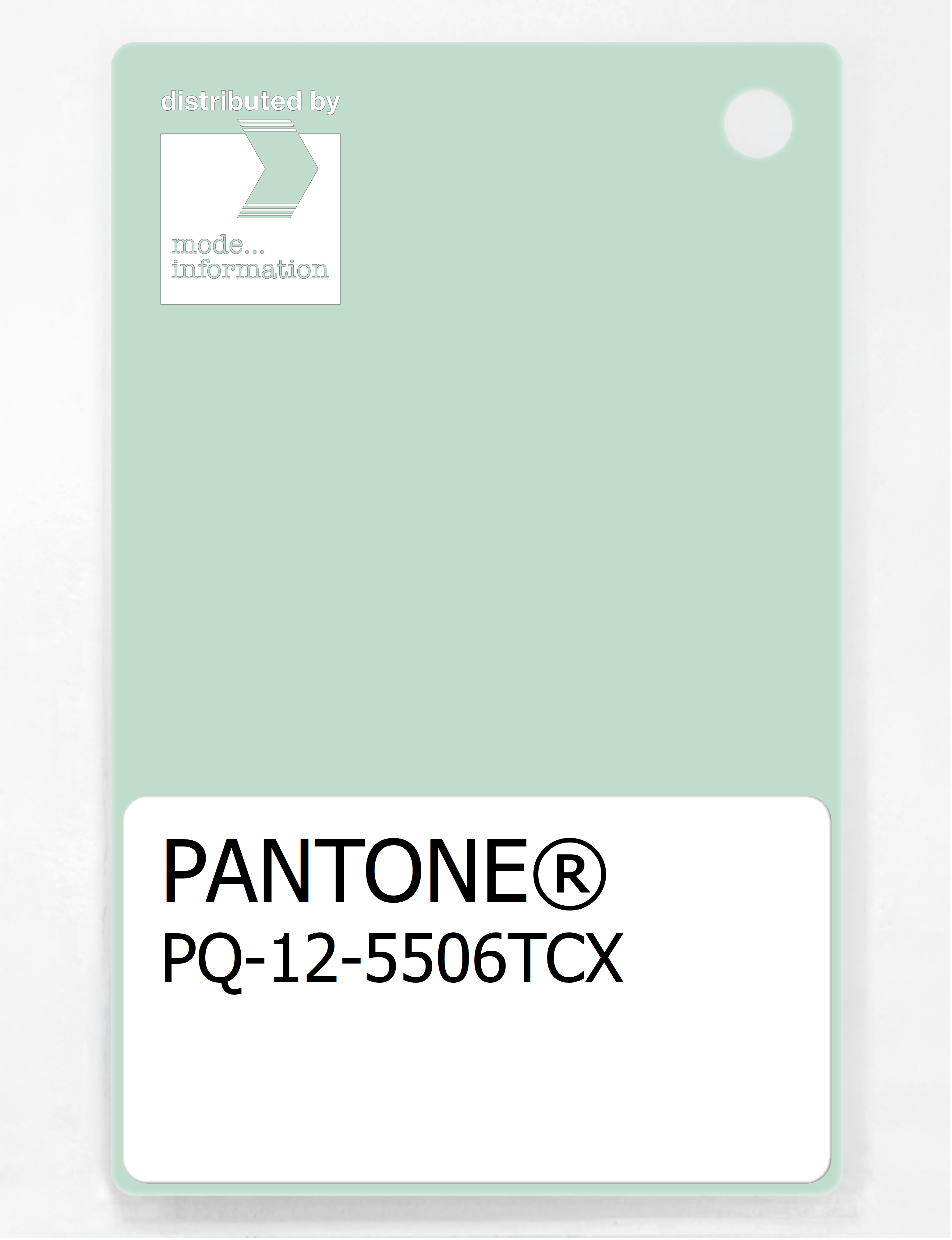 Product image 1 of the product “PANTONE® PLASTIC STANDARD CHIP PQ 12-5506 TCX Dusty Aqua ”