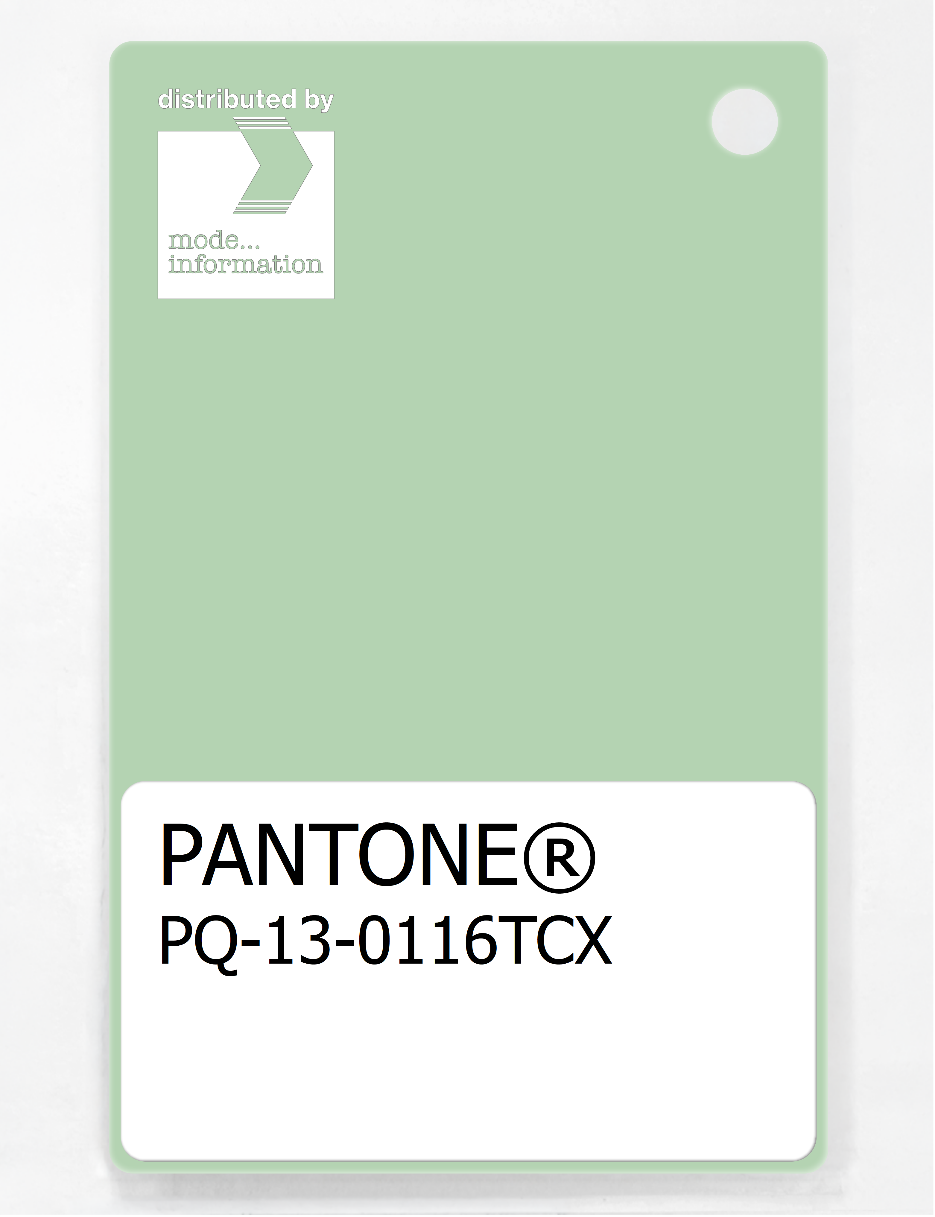 Product image 1 of the product “PANTONE® PLASTIC STANDARD CHIP PQ 13-0116 TCX Pastel Green ”
