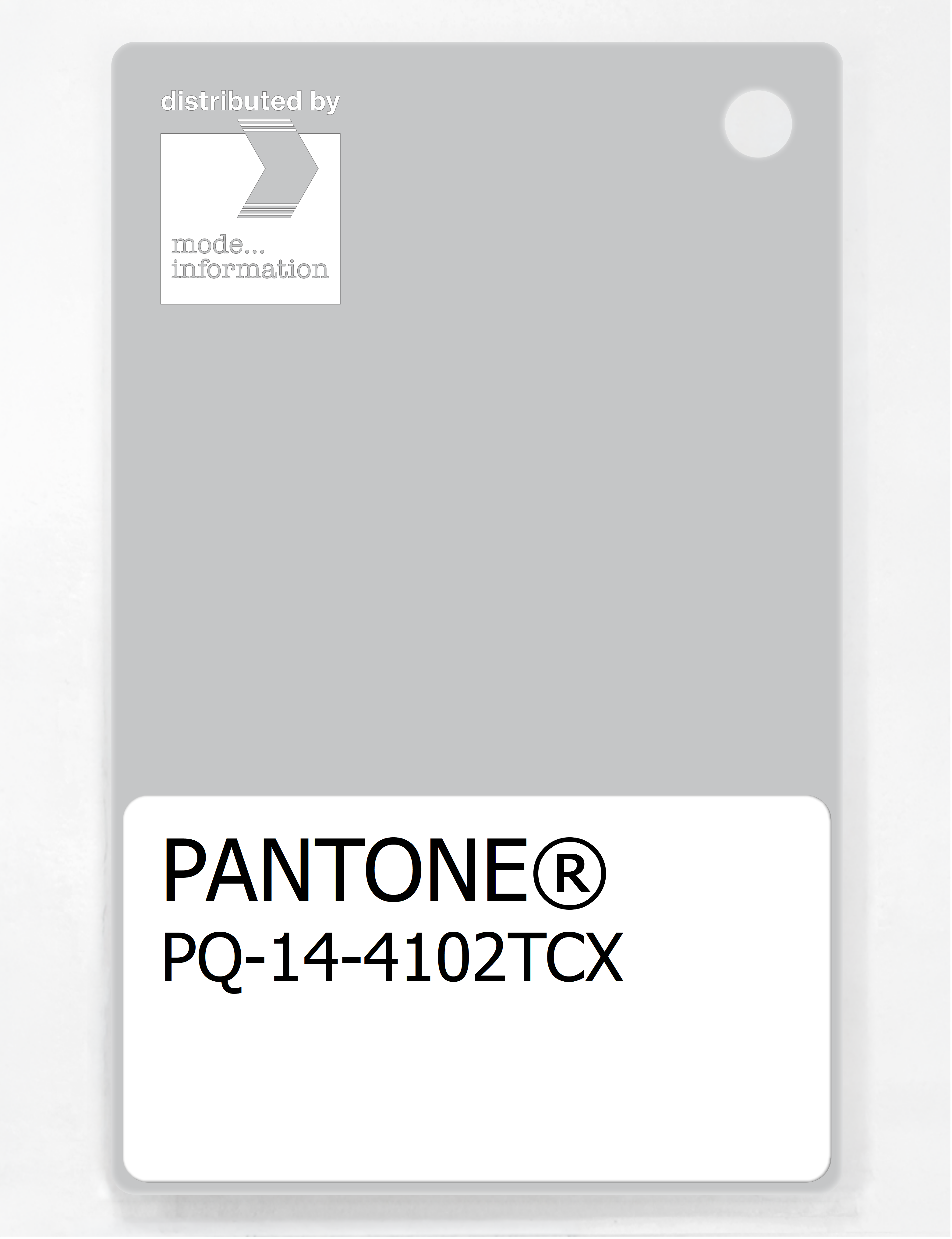 Product image 1 of the product “PANTONE® PLASTIC STANDARD CHIP PQ 14-4102 TCX Glacier Gray ”