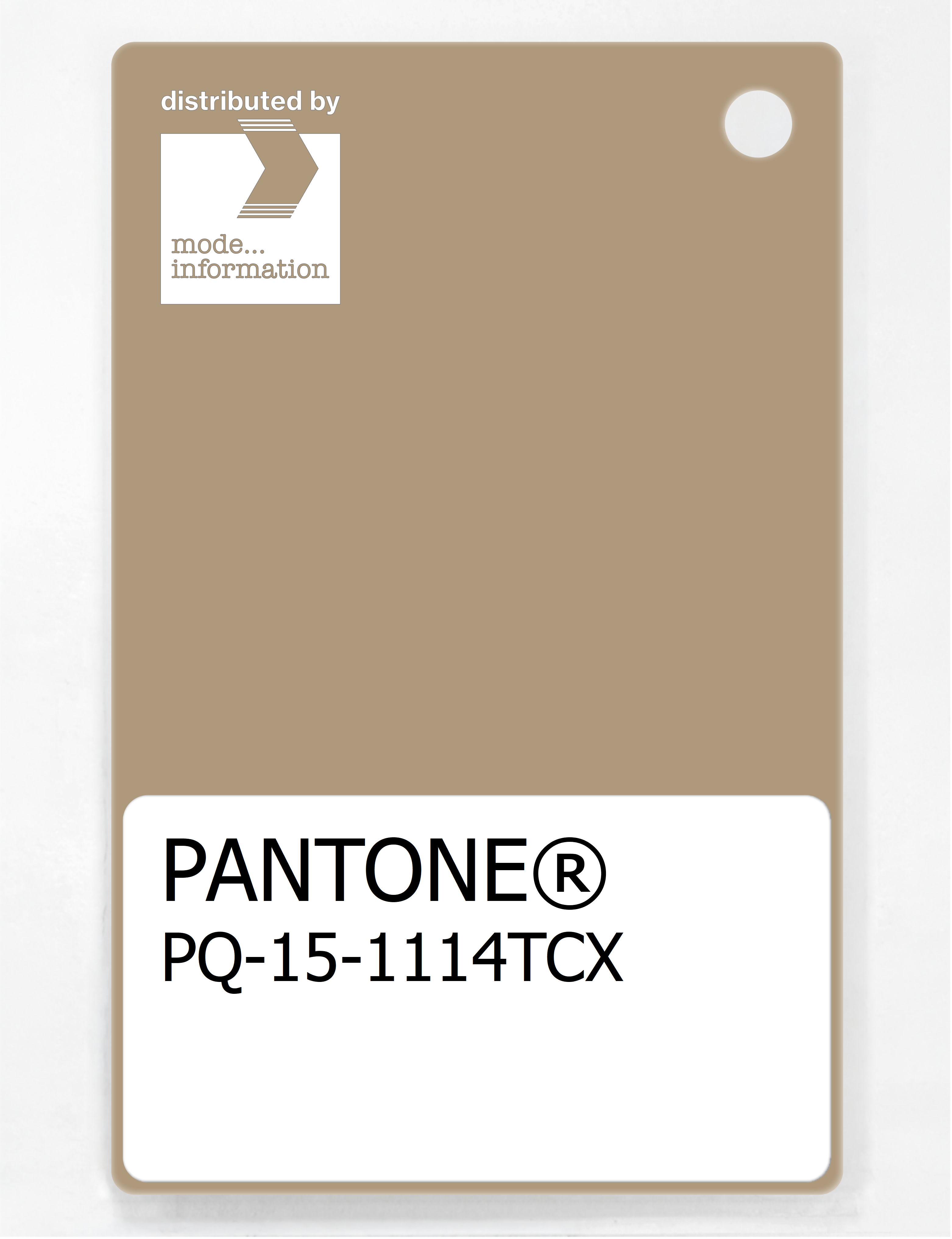 Product image 1 of the product “PANTONE® PLASTIC STANDARD CHIP PQ 15-1114 TCX Travertine ”
