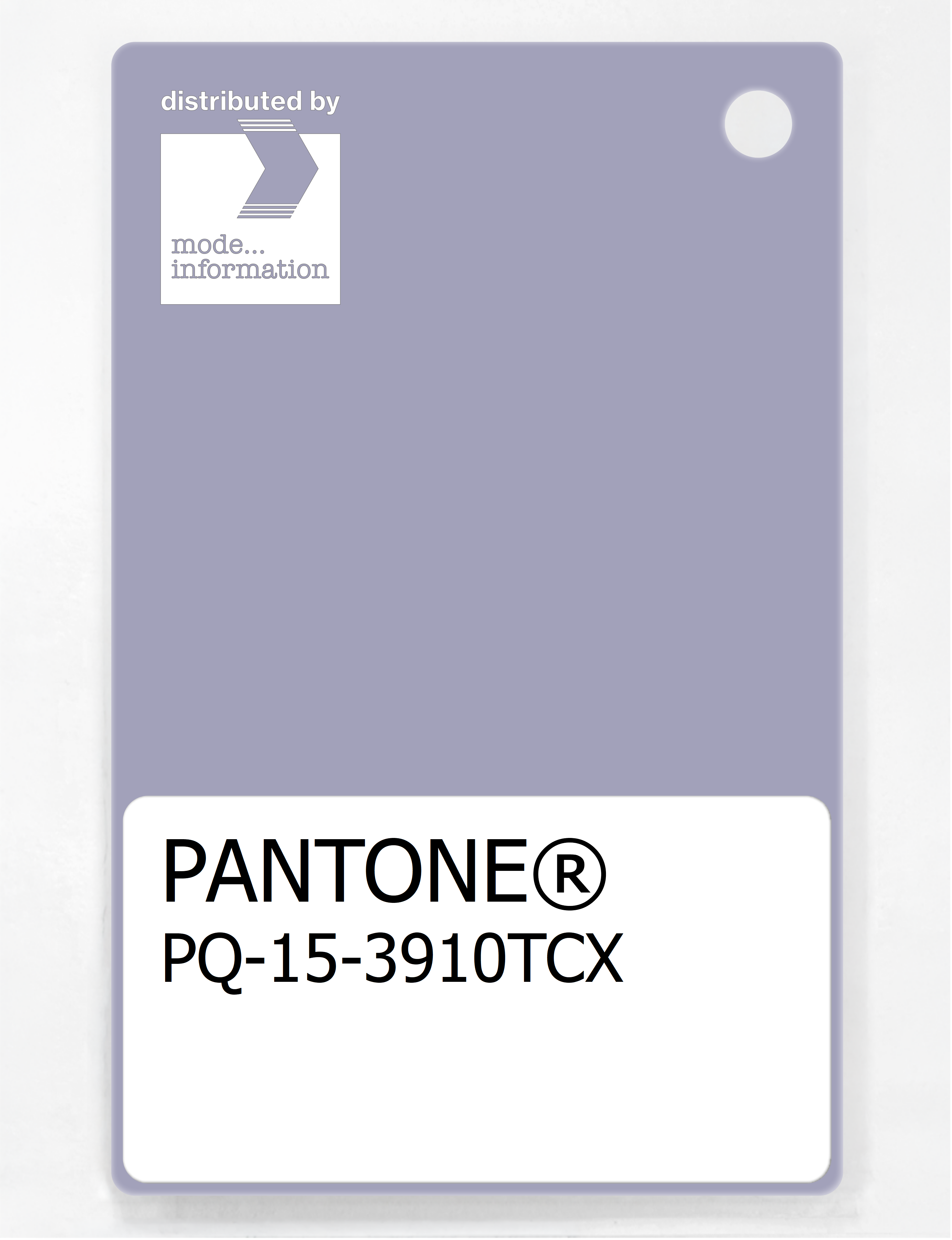 Product image 1 of the product “PANTONE® PLASTIC STANDARD CHIP PQ 15-3910 TCX Languid Lavender ”