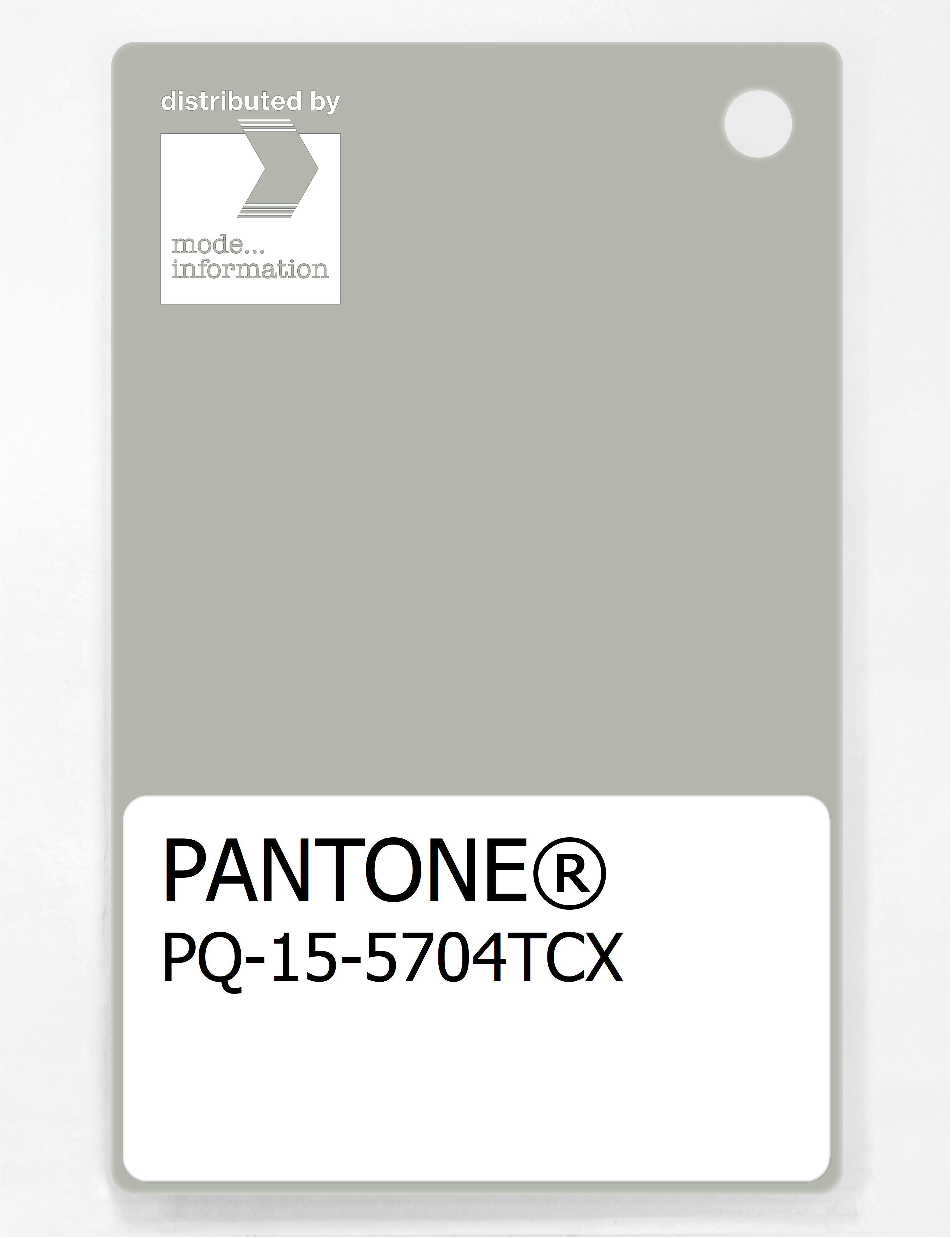 Product image 1 of the product “PANTONE® PLASTIC STANDARD CHIP PQ 15-5704 TCX Mineral Gray ”