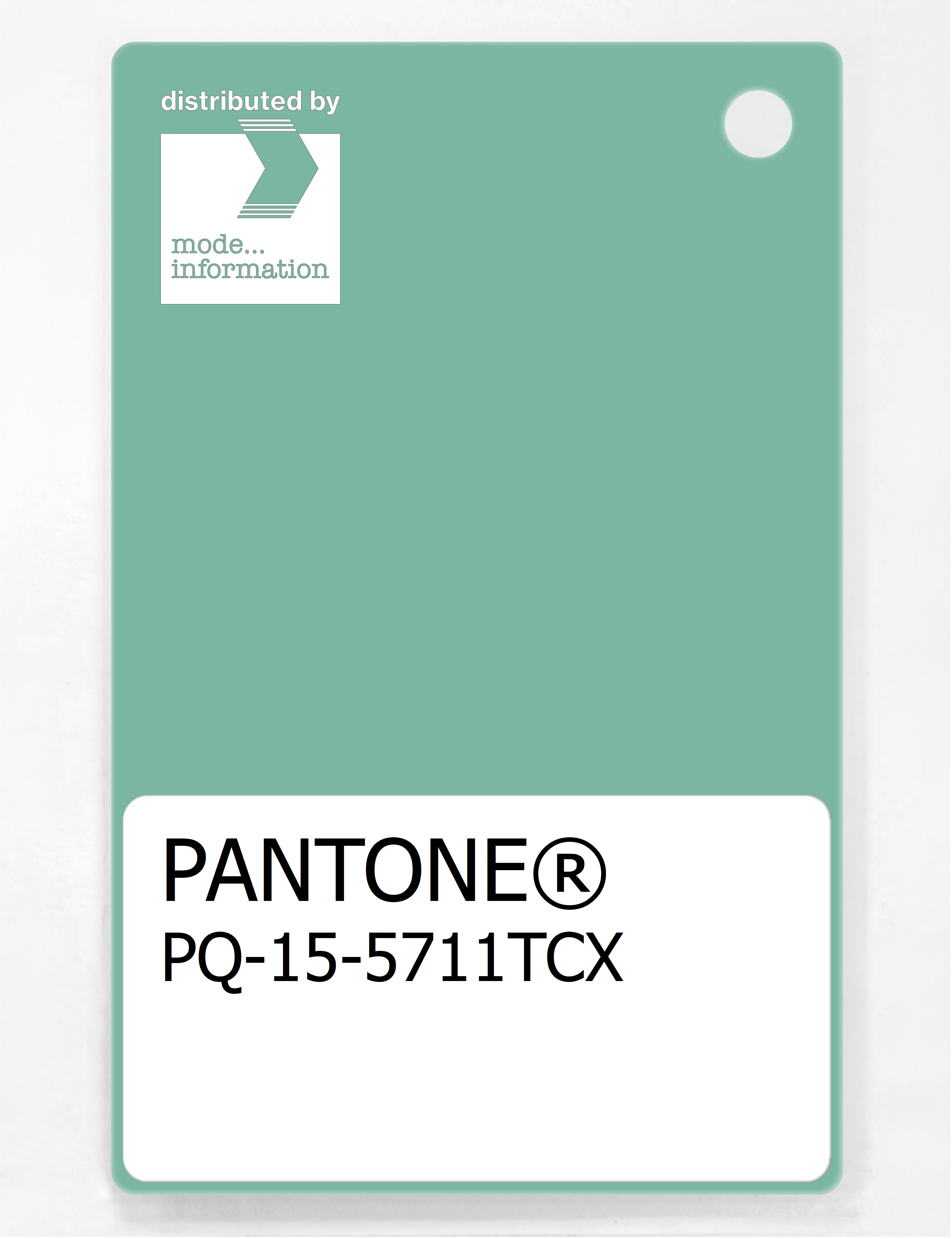 Product image 1 of the product “PANTONE® PLASTIC STANDARD CHIP PQ 15-5711 TCX Dusty Jade Green ”