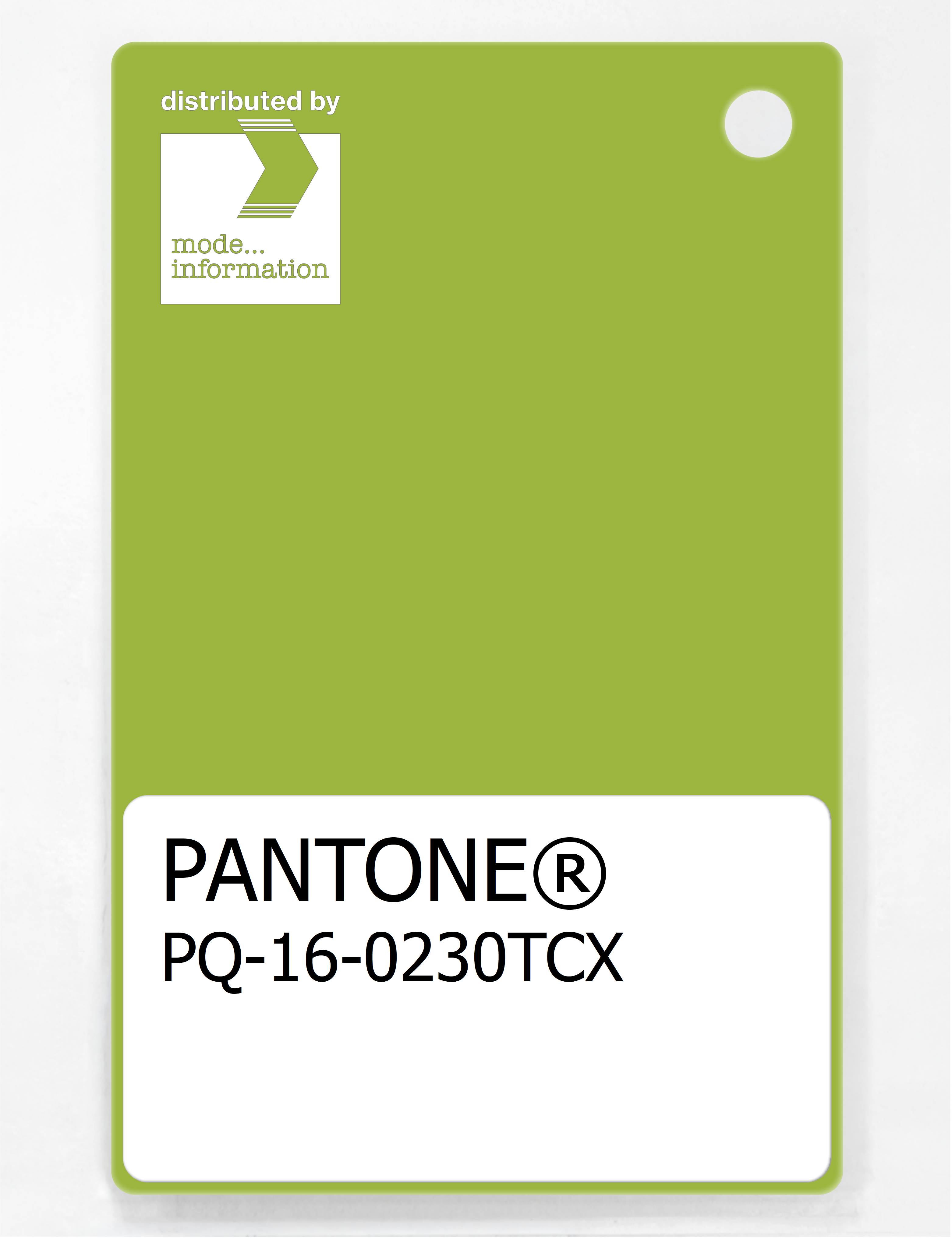Product image 1 of the product “PANTONE® PLASTIC STANDARD CHIP PQ 16-0230 TCX Macaw Green ”