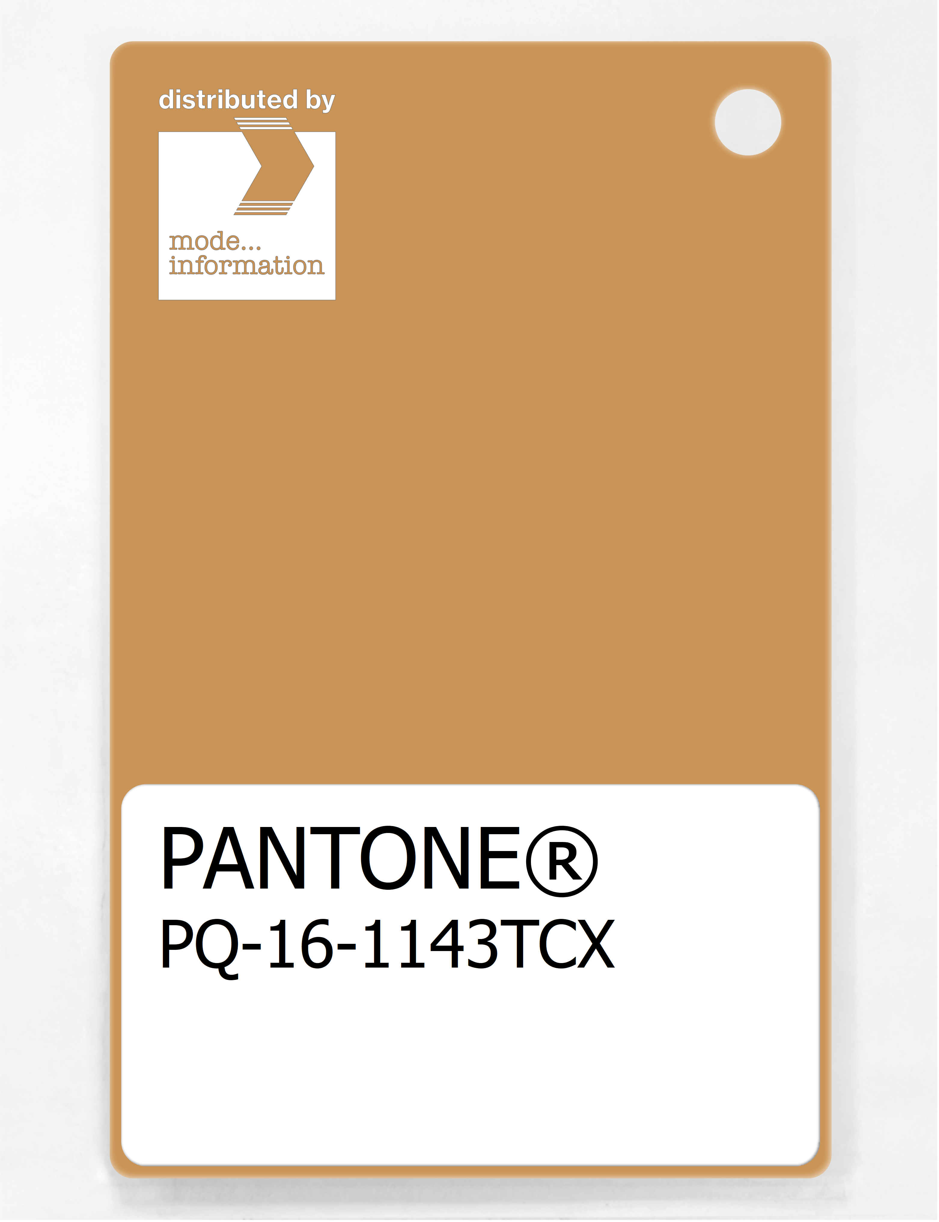 Product image 1 of the product “PANTONE® PLASTIC STANDARD CHIP PQ 16-1143 TCX Honey Yellow ”