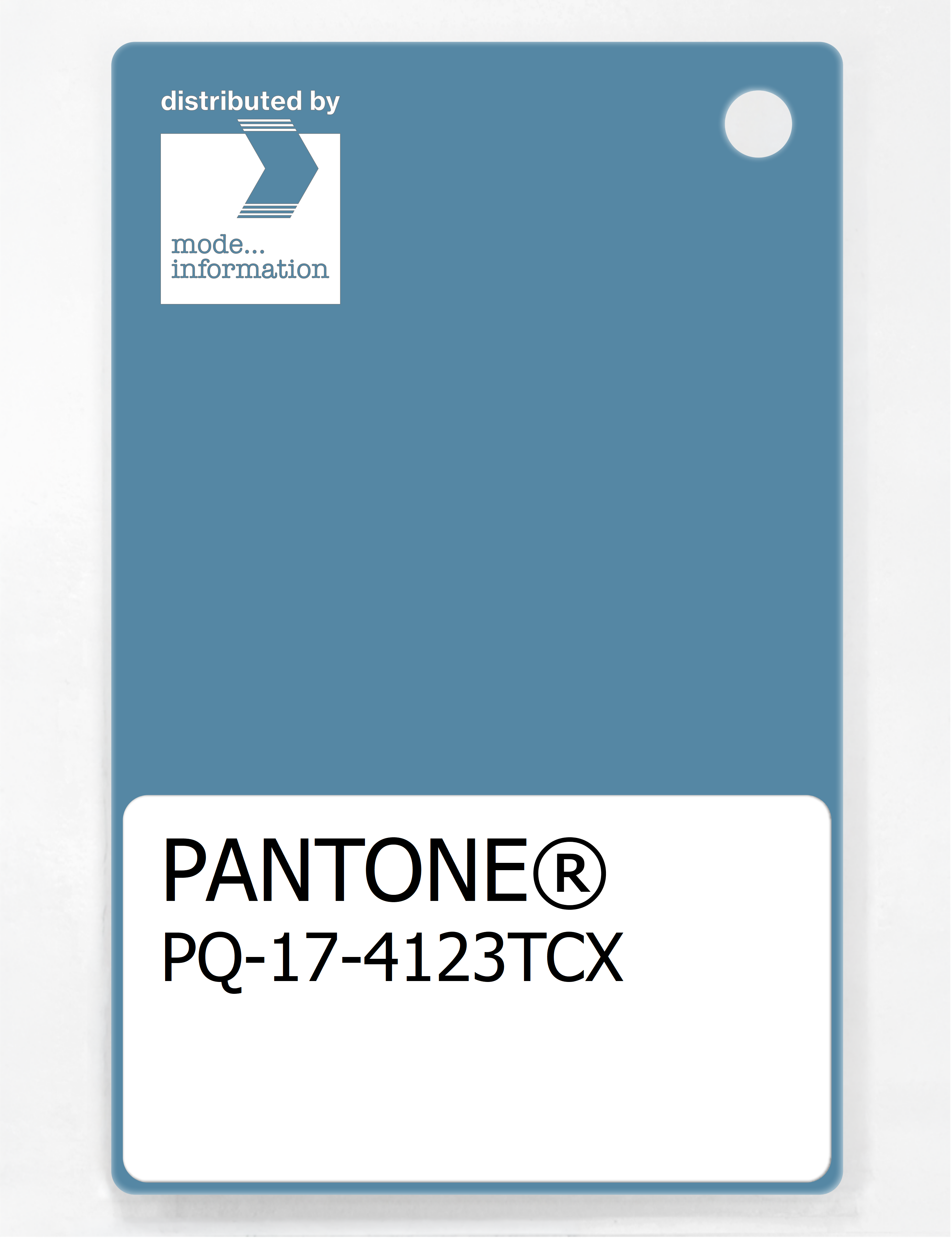 Product image 1 of the product “PANTONE® PLASTIC STANDARD CHIP PQ 17-4123 TCX Niagara ”