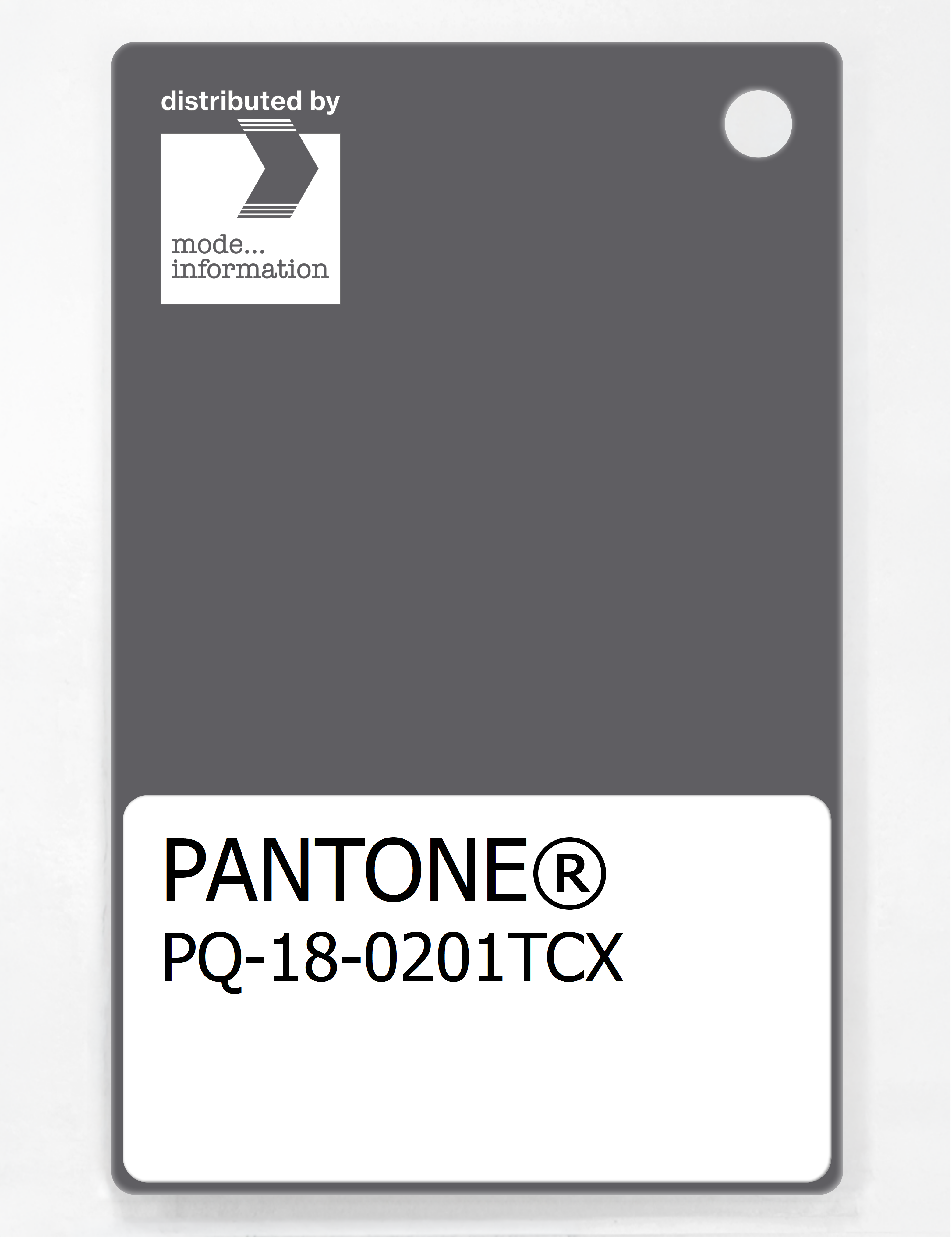 Product image 1 of the product “PANTONE® PLASTIC STANDARD CHIP PQ 18-0201 TCX Castlerock ”