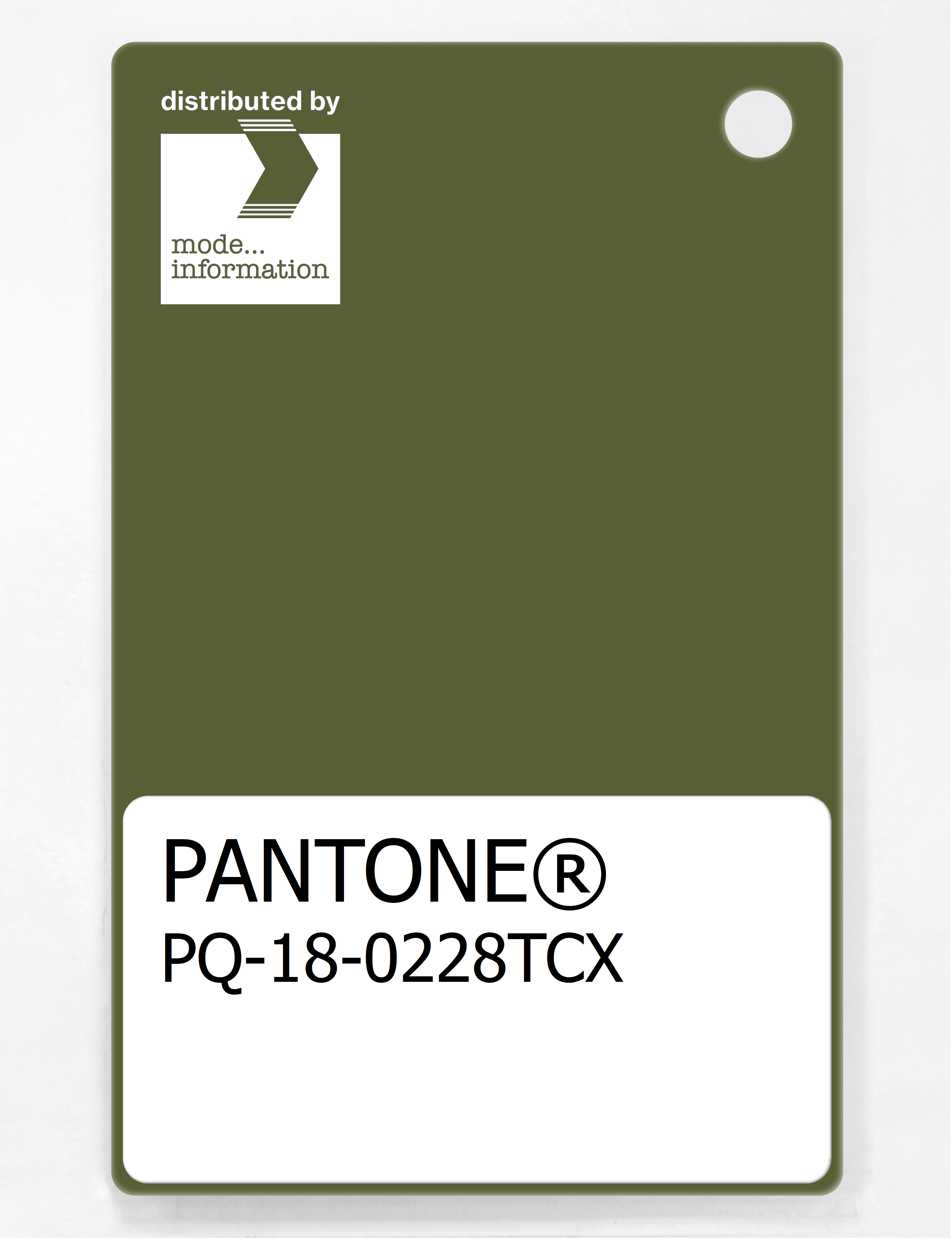 Product image 1 of the product “PANTONE® PLASTIC STANDARD CHIP PQ 18-0228 TCX Pesto ”