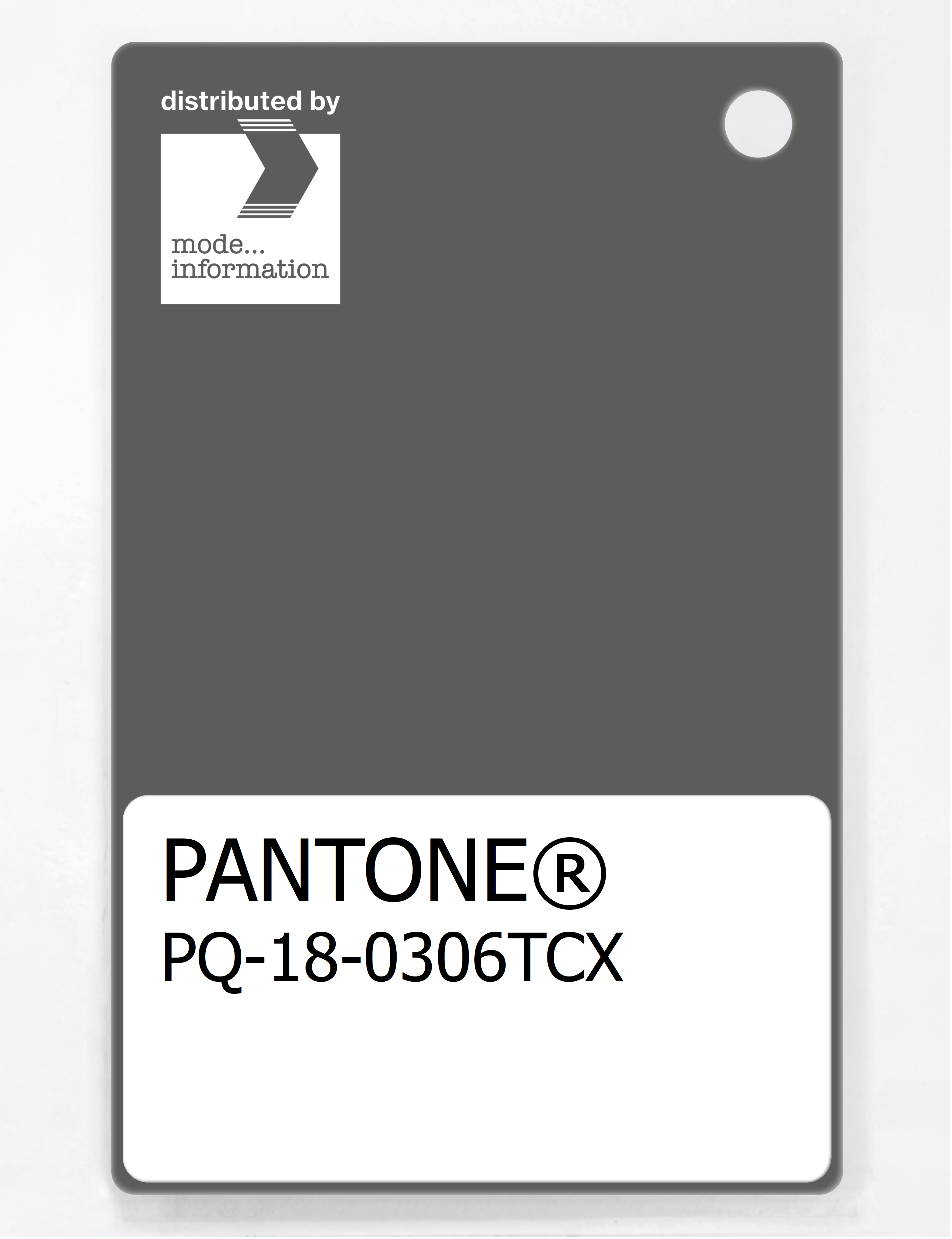 Product image 1 of the product “PANTONE® PLASTIC STANDARD CHIP PQ 18-0306 TCX Gunmetal ”