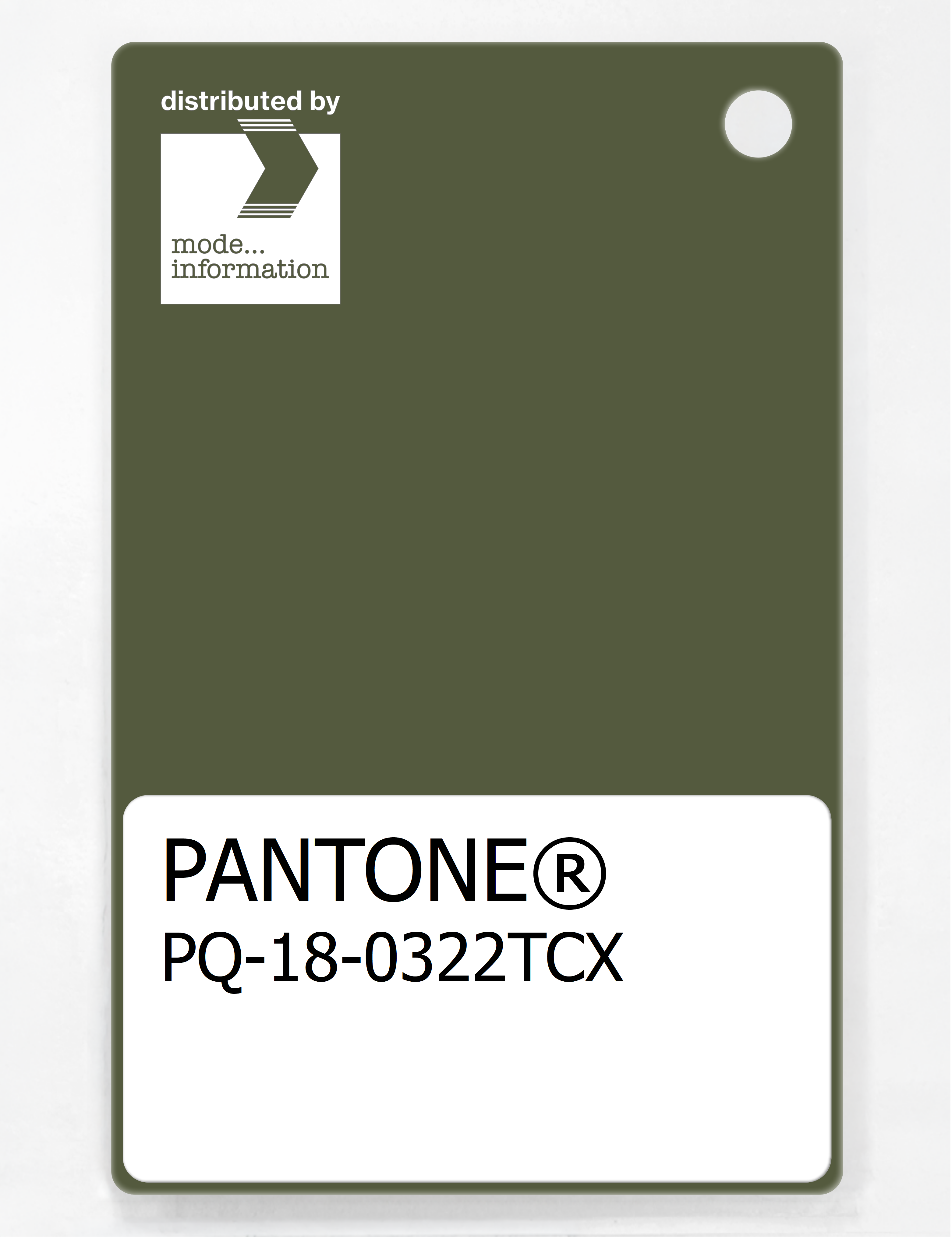 Product image 1 of the product “PANTONE® PLASTIC STANDARD CHIP PQ 18-0322 TCX Cypress ”