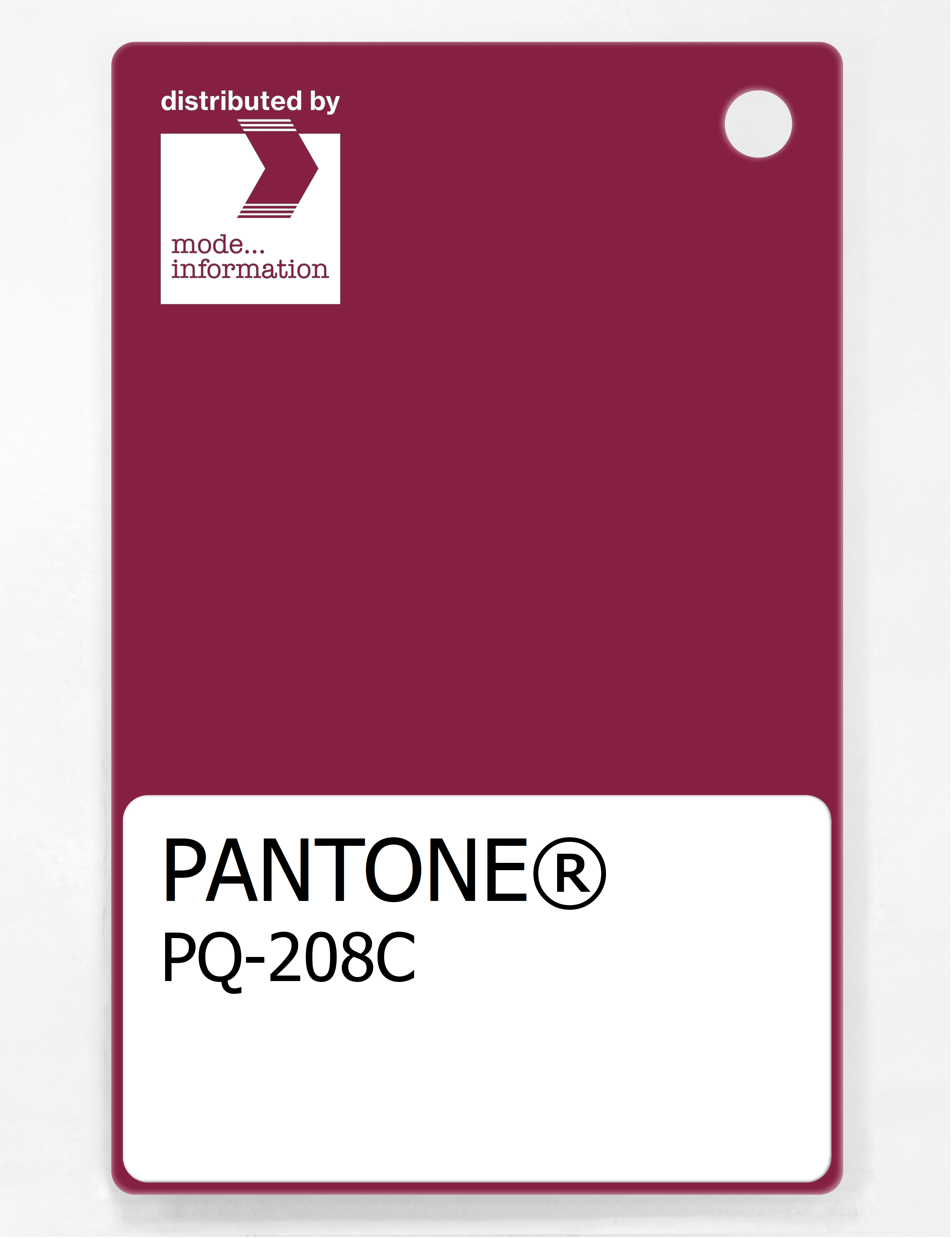 Product image 1 of the product “PANTONE® PLASTIC STANDARD CHIP PQ 208C ”