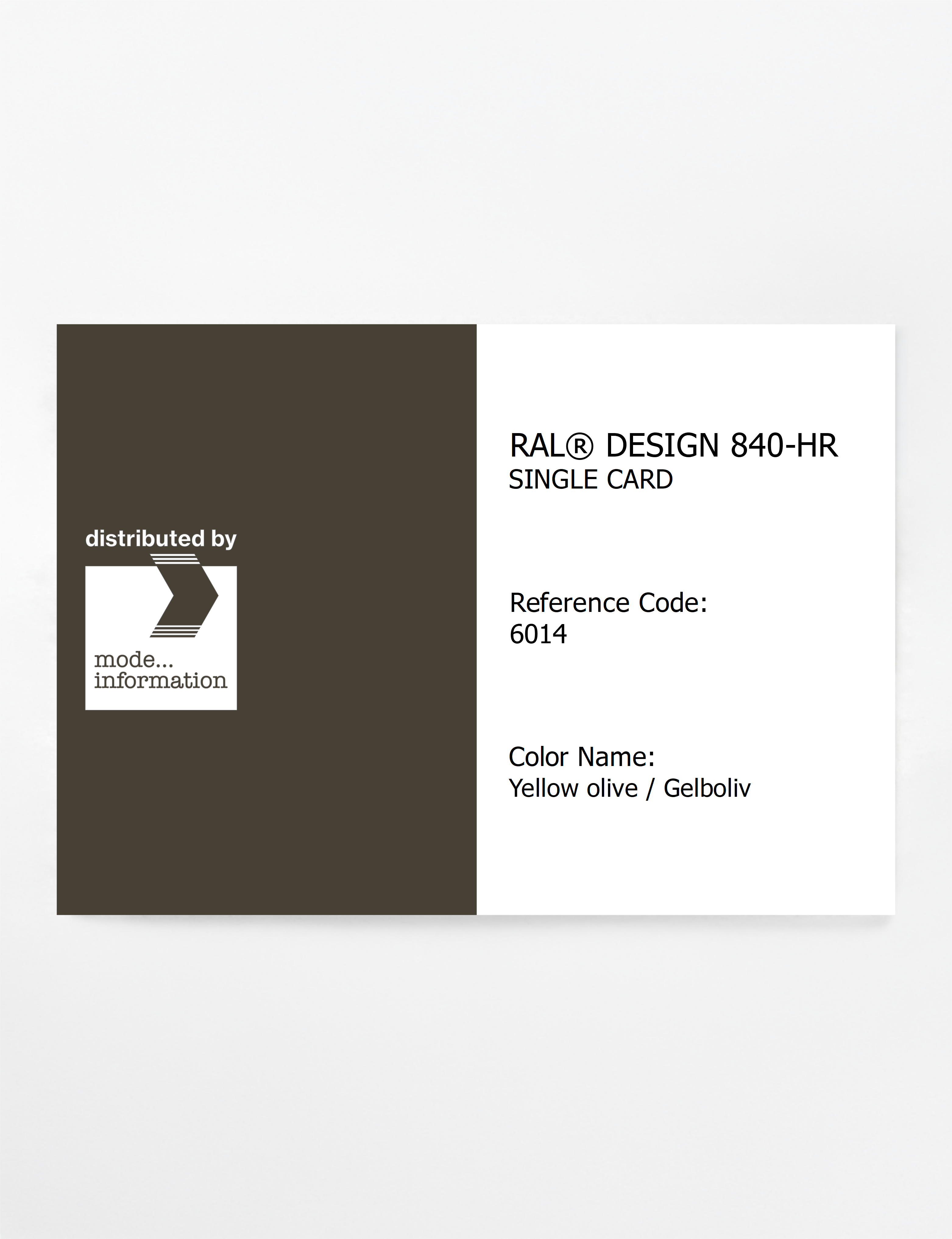Artikelbild 1 des Artikels “RAL® CLASSIC 840-HR SINGLE CARD 6014 Yellow olive / Gelboliv “