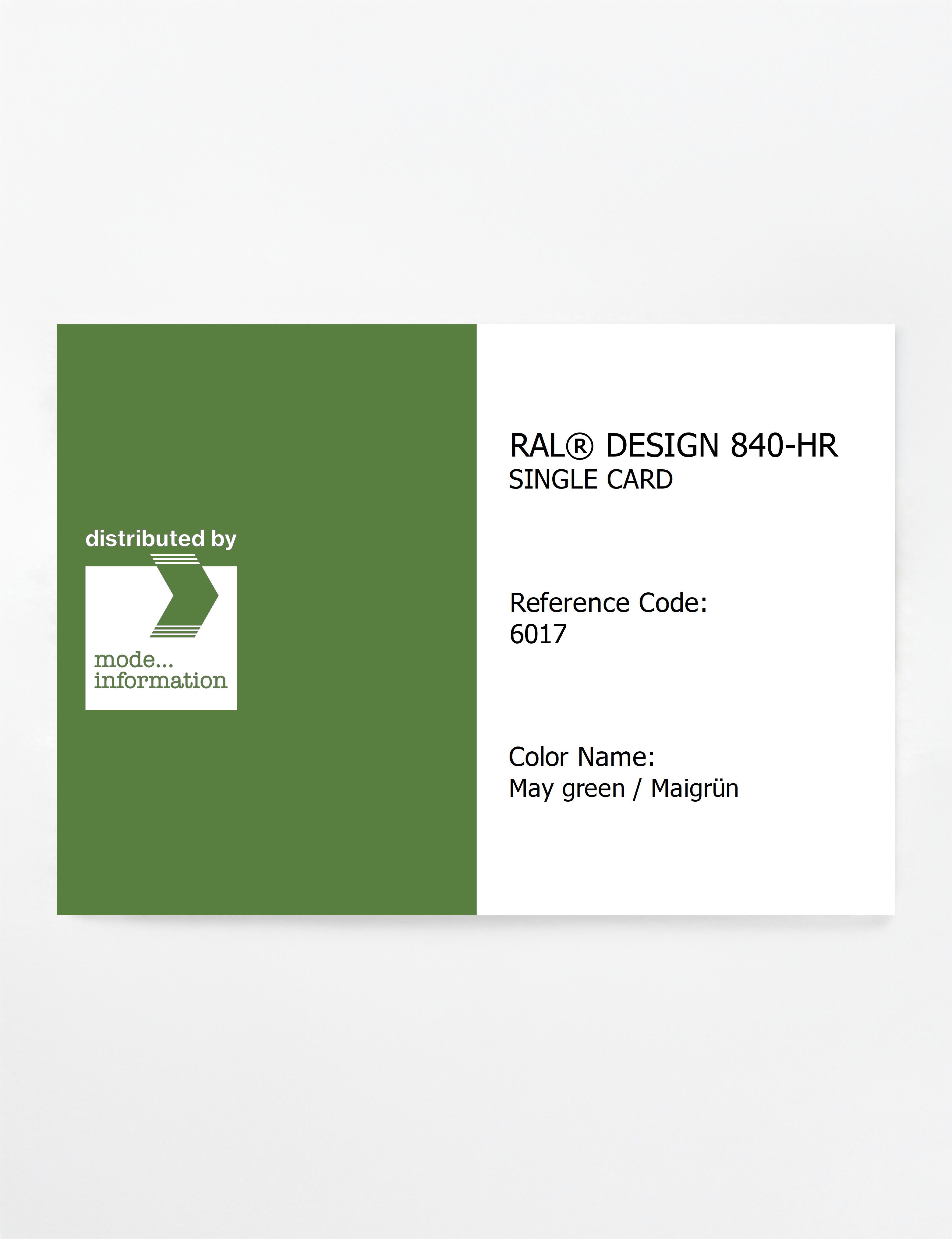 Artikelbild 1 des Artikels “RAL® CLASSIC 840-HR SINGLE CARD 6017 May green / Maigrün “