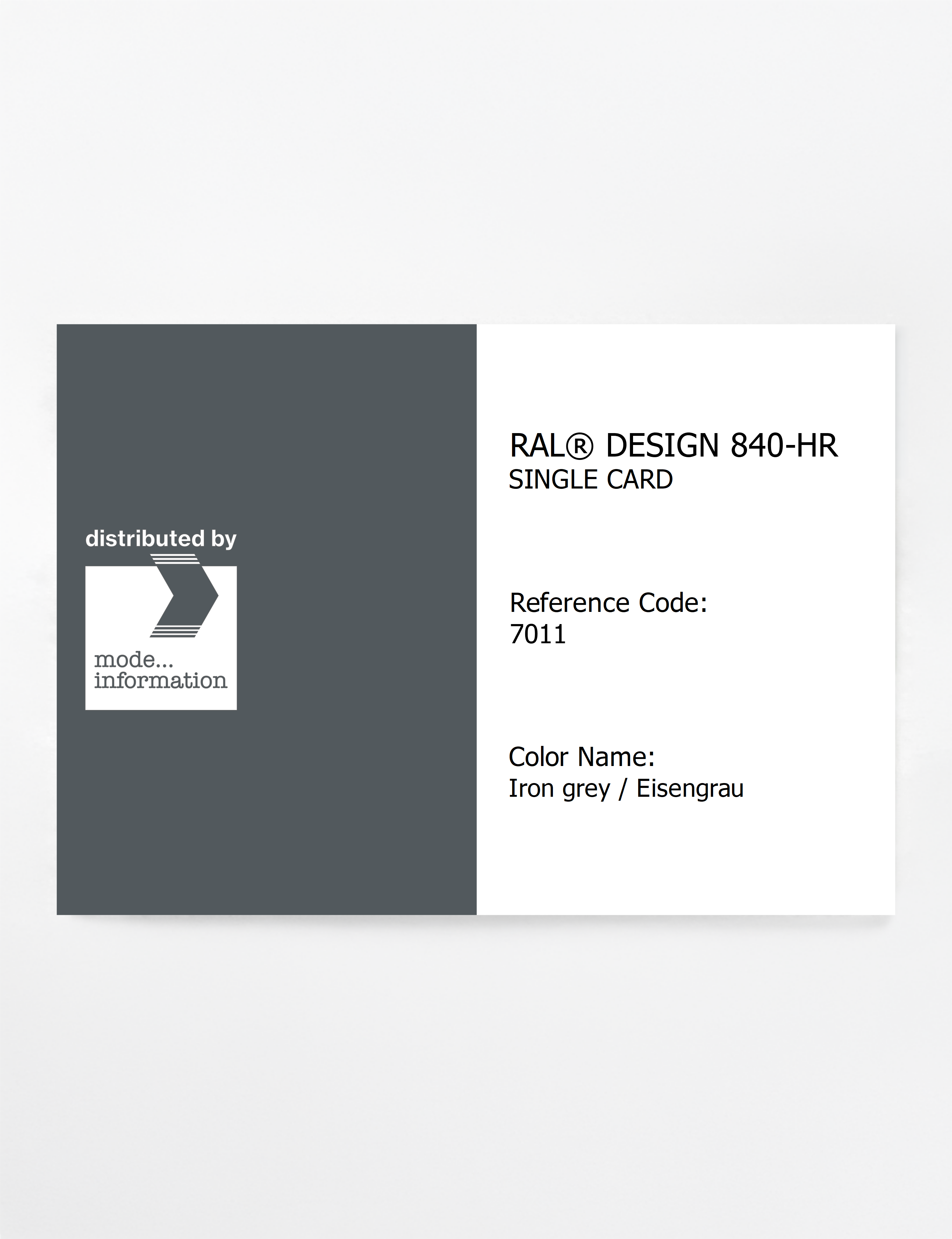 Artikelbild 1 des Artikels “RAL® CLASSIC 840-HR SINGLE CARD 7011 Iron grey / Eisengrau “