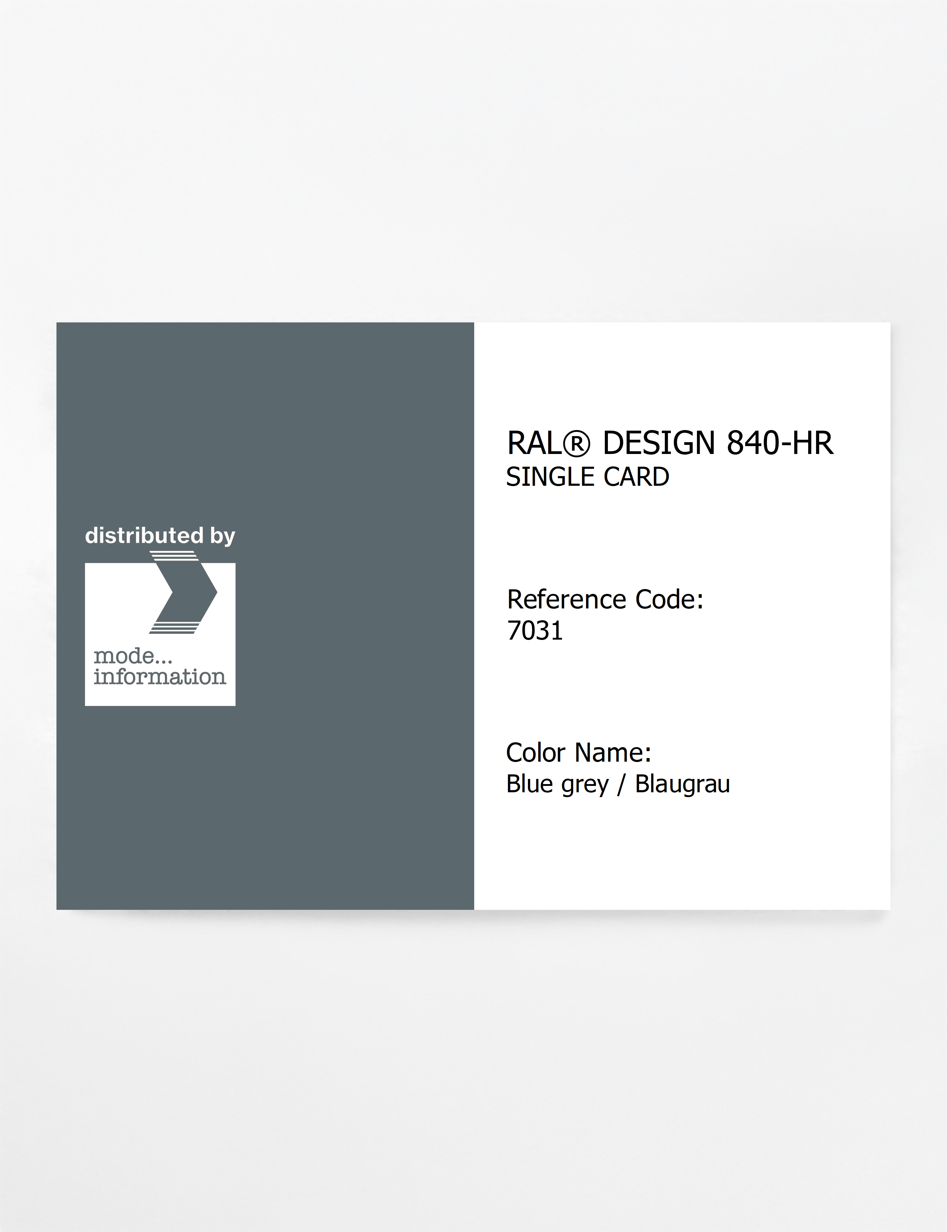 Artikelbild 1 des Artikels “RAL® CLASSIC 840-HR SINGLE CARD 7031 Blue grey / Blaugrau “