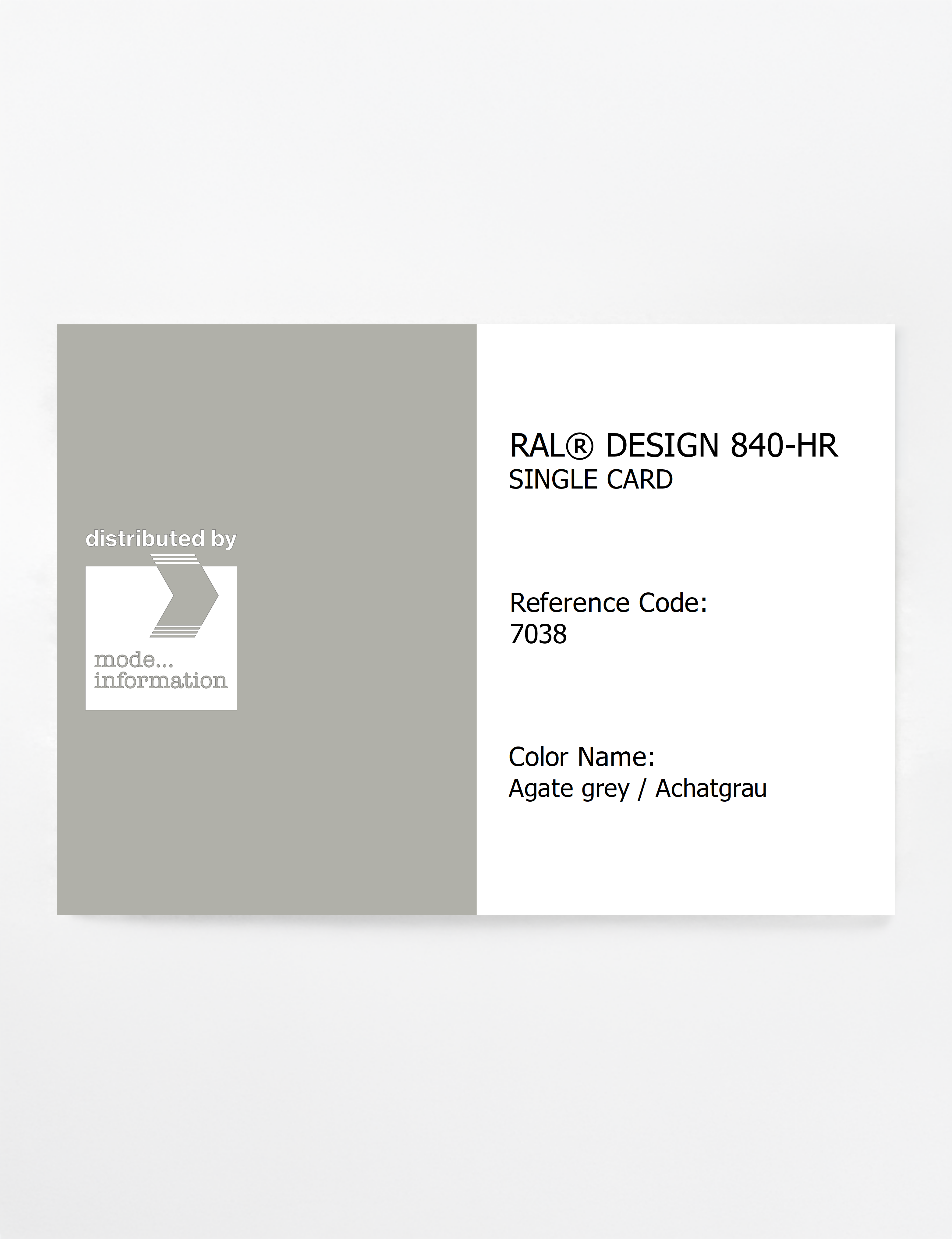Artikelbild 1 des Artikels “RAL® CLASSIC 840-HR SINGLE CARD 7038 Agate grey / Achatgrau “