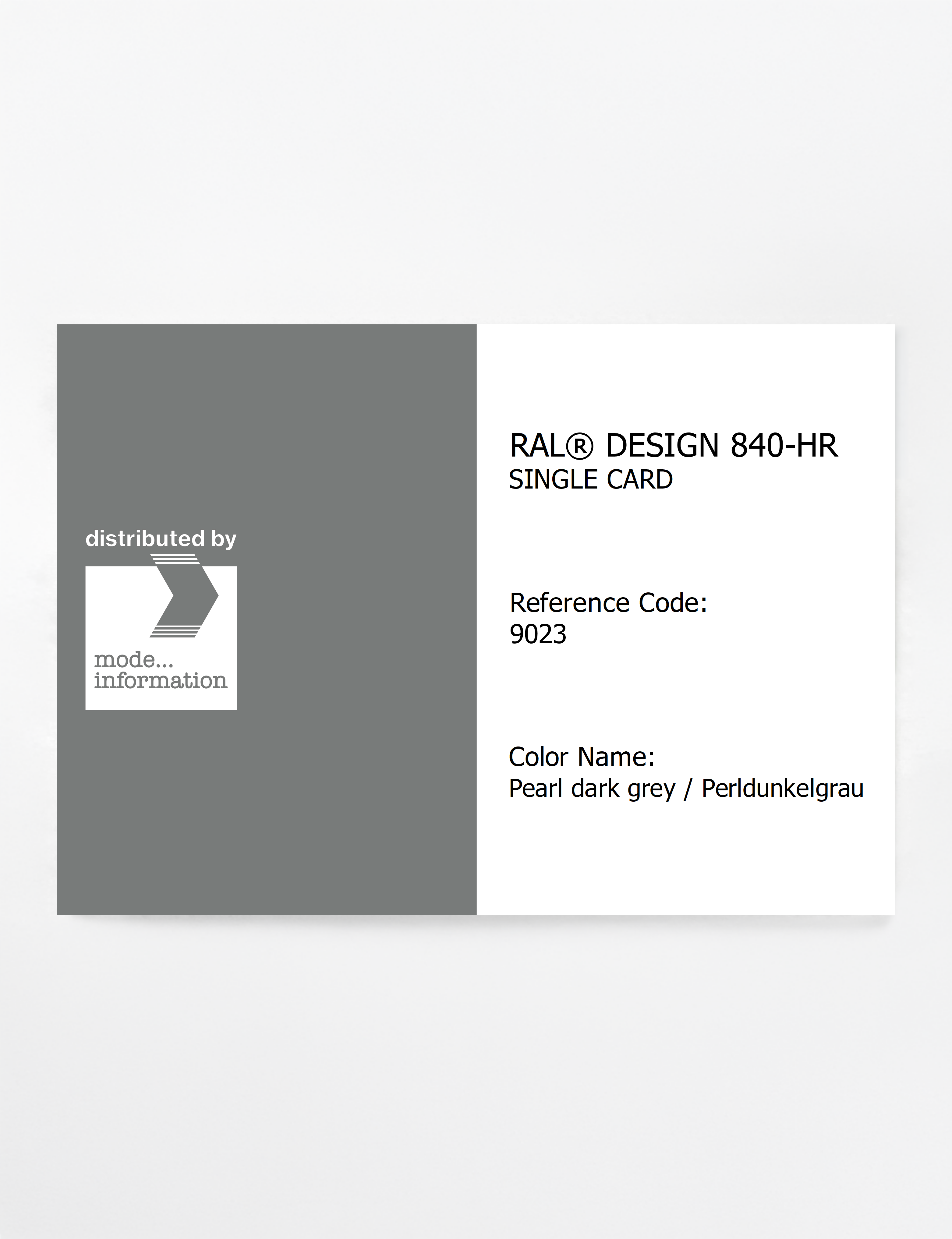 Artikelbild 1 des Artikels “RAL® CLASSIC 840-HR SINGLE CARD 9023 Pearl dark grey / Perldunkelgrau “