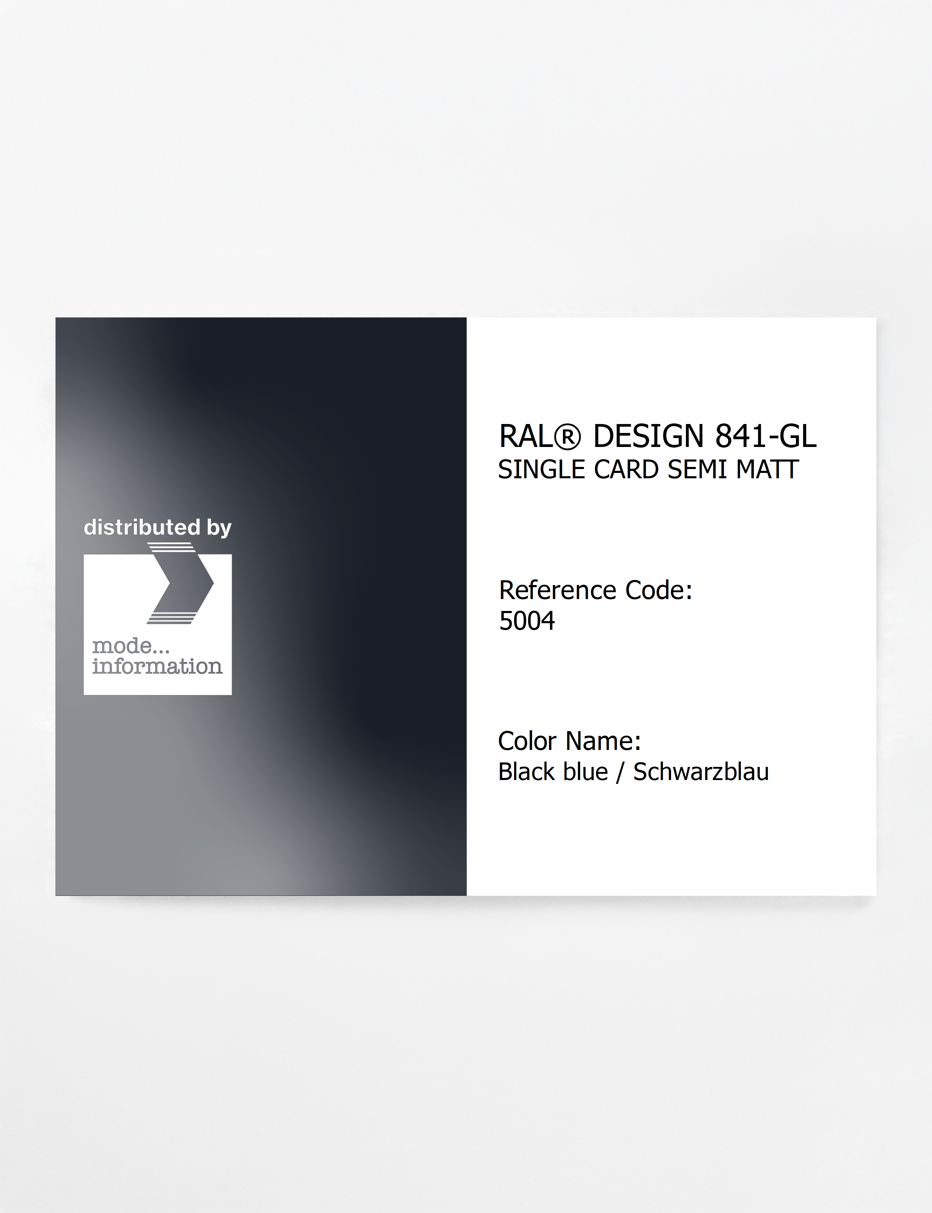 Artikelbild 1 des Artikels “RAL® CLASSIC 841-GL SINGLE CARD 5004 Black blue / Schwarzblau “