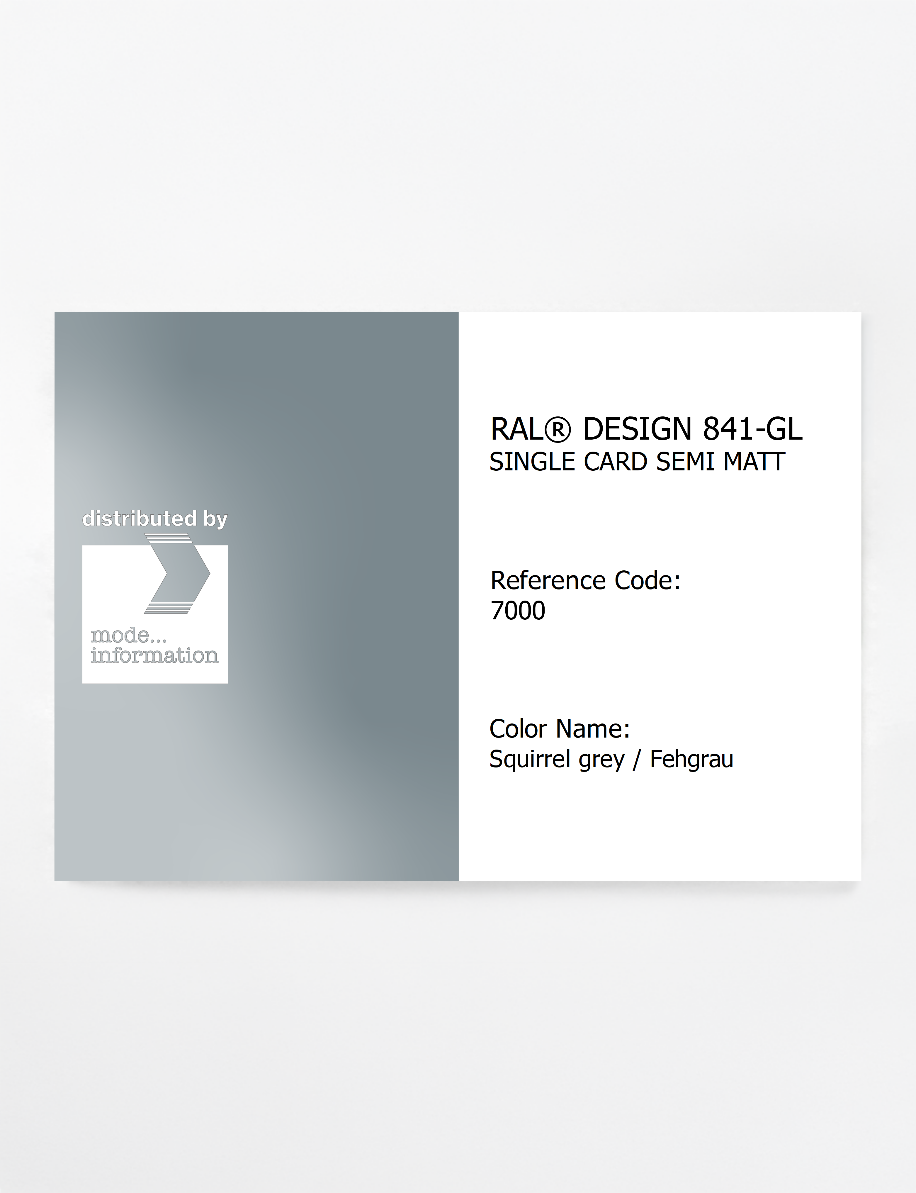 Artikelbild 1 des Artikels “RAL® CLASSIC 841-GL SINGLE CARD 7000 Squirrel grey / Fehgrau “