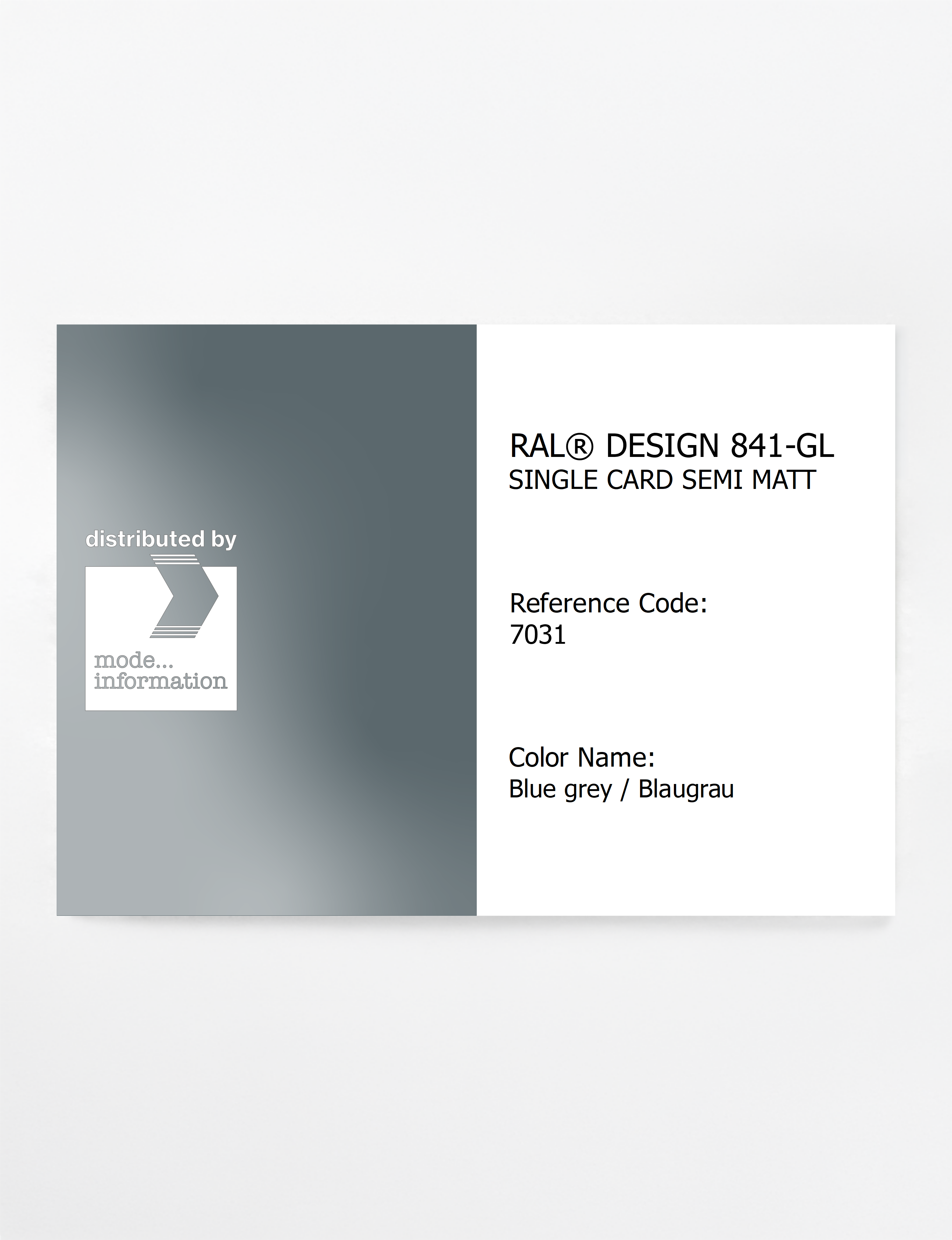 Artikelbild 1 des Artikels “RAL® CLASSIC 841-GL SINGLE CARD 7031 Blue grey / Blaugrau “