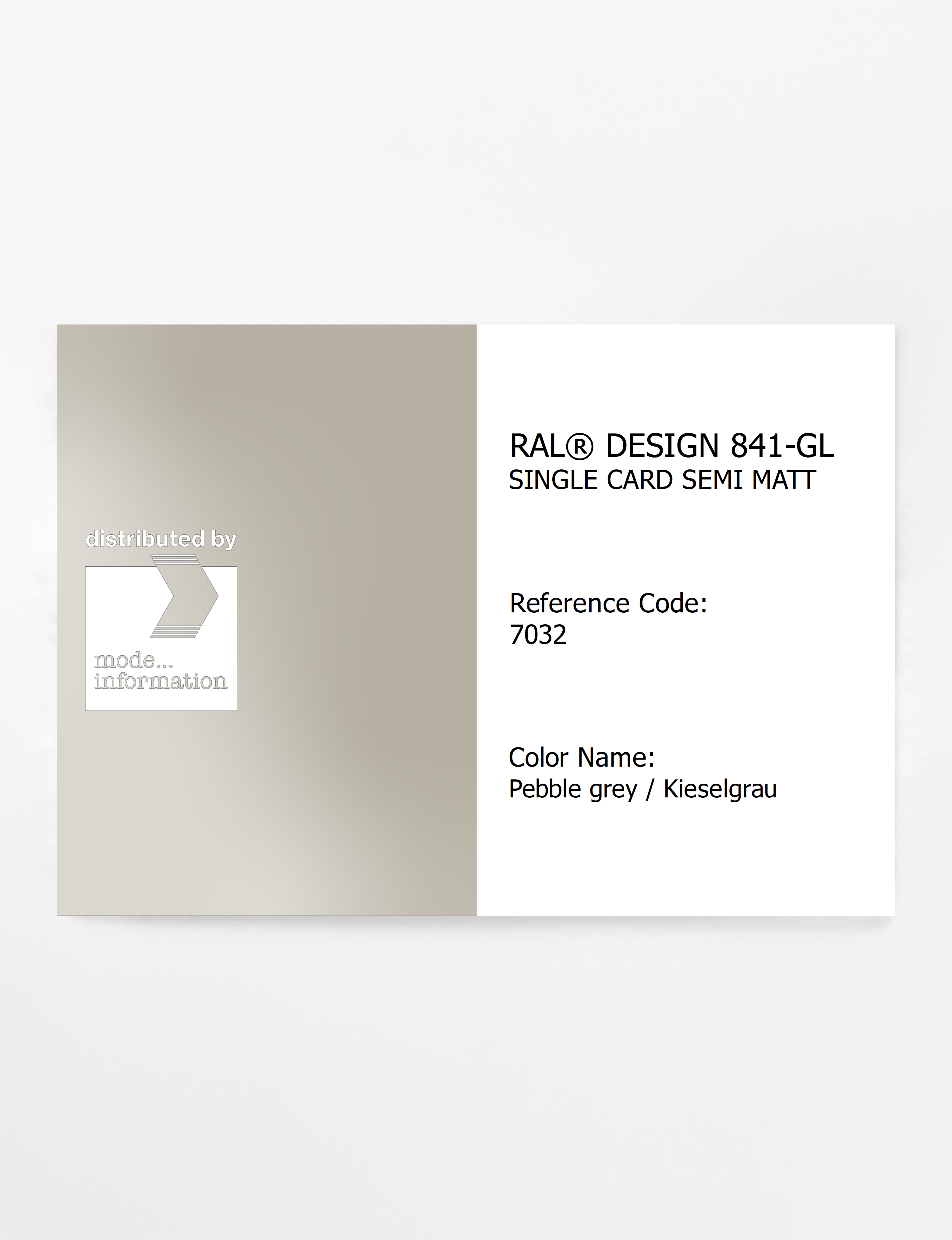 Artikelbild 1 des Artikels “RAL® CLASSIC 841-GL SINGLE CARD 7032 Pebble grey / Kieselgrau “