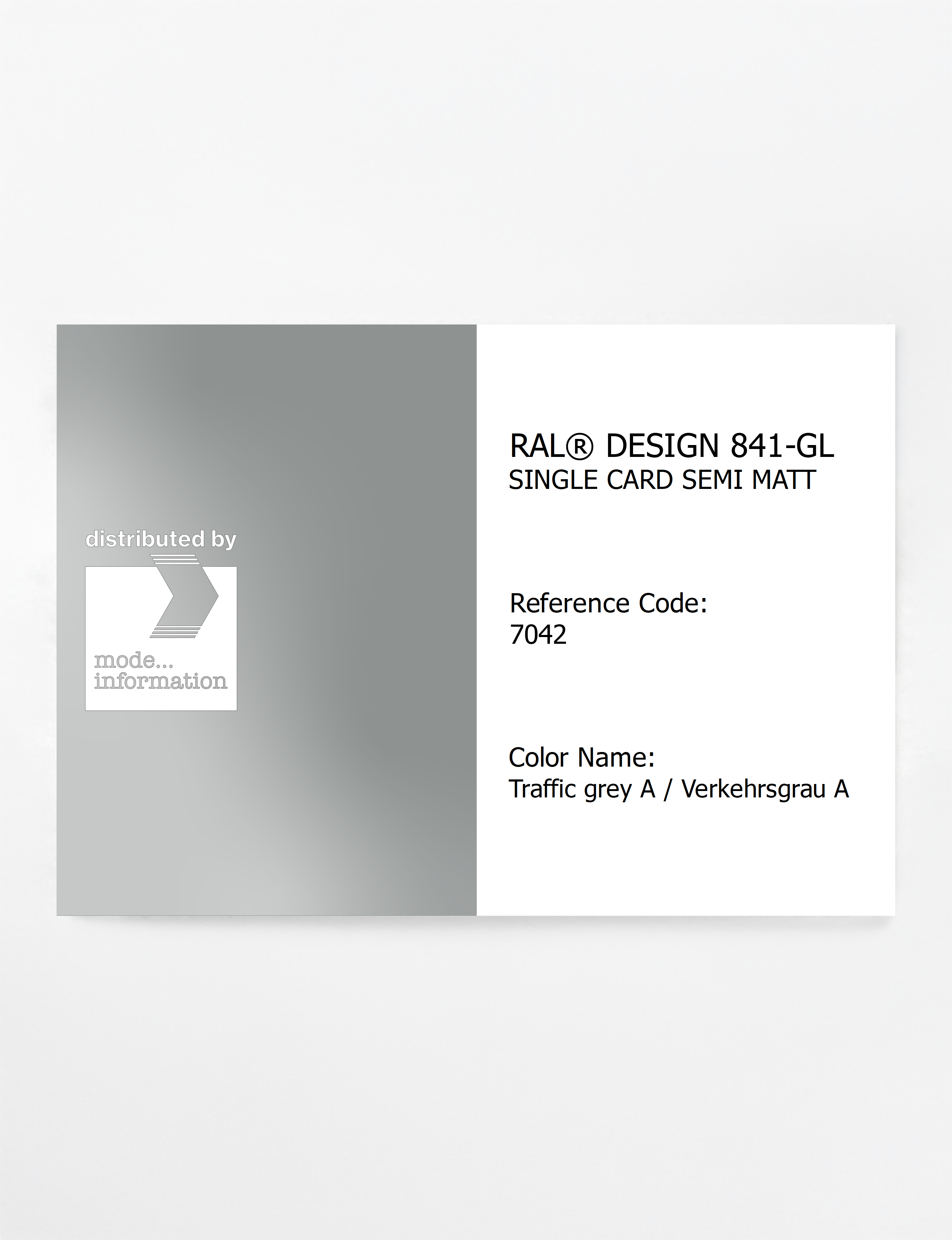 Artikelbild 1 des Artikels “RAL® CLASSIC 841-GL SINGLE CARD 7042 Traffic grey A / Verkehrsgrau A “