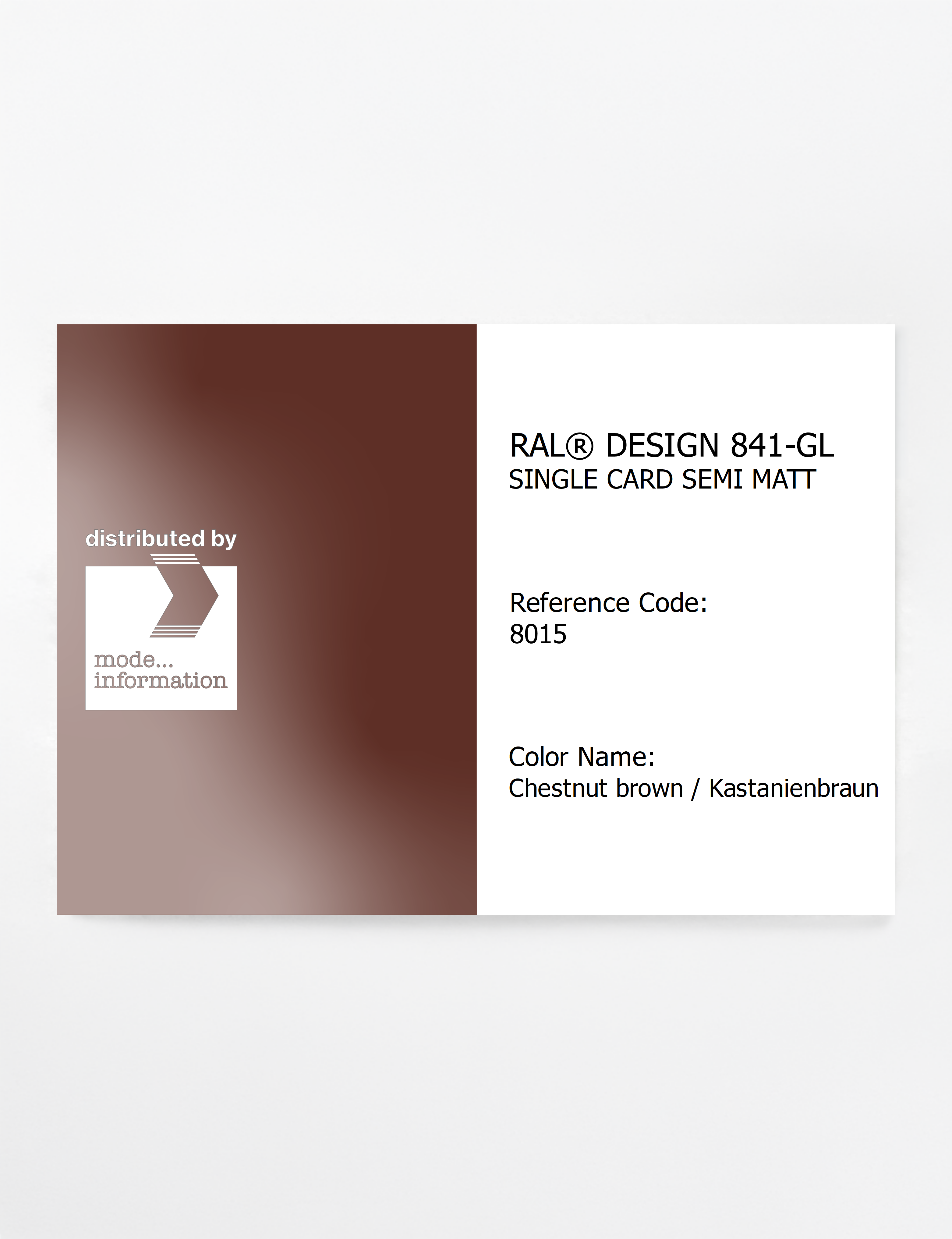 Artikelbild 1 des Artikels “RAL® CLASSIC 841-GL SINGLE CARD 8015 Chestnut brown / Kastanienbraun “