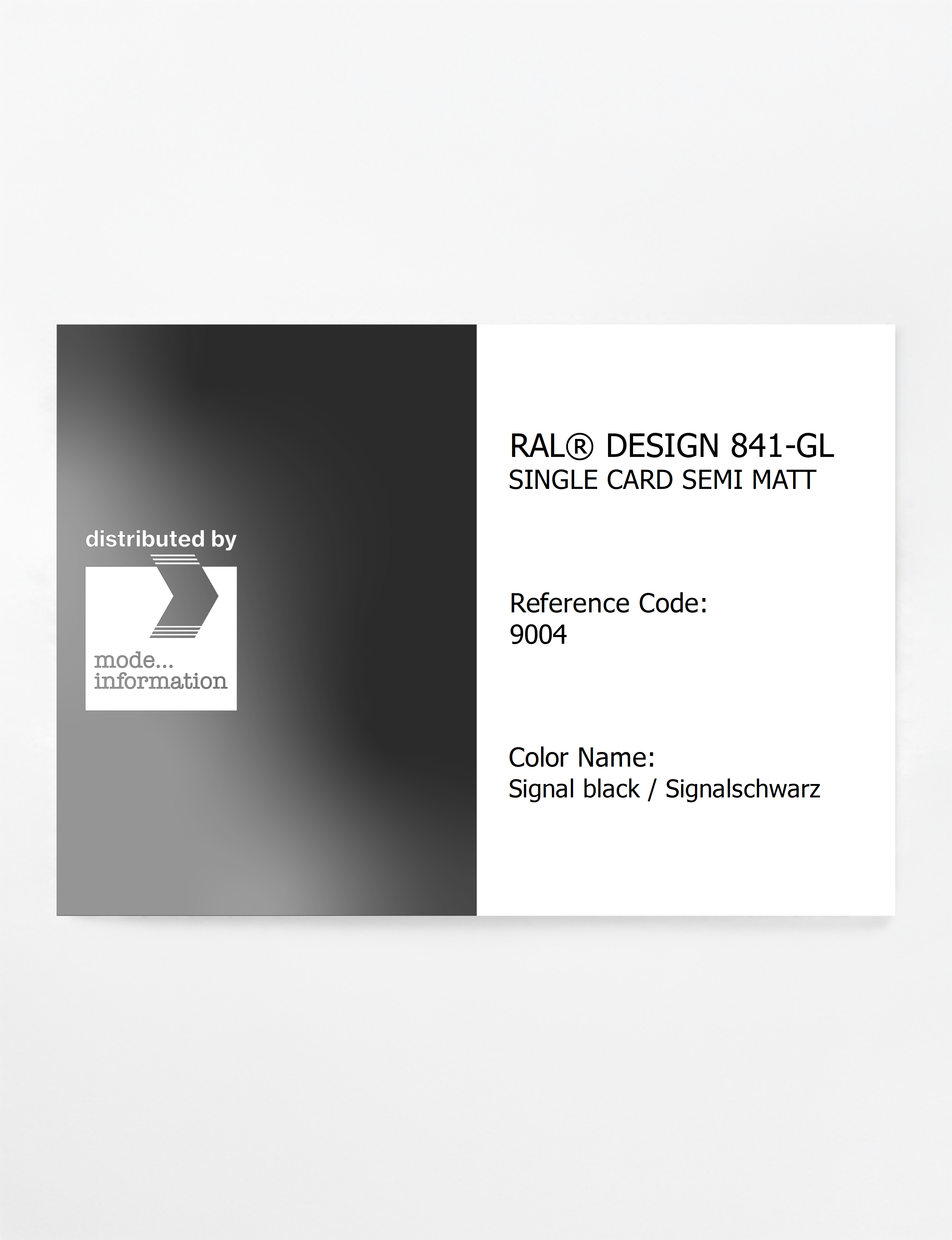 Artikelbild 1 des Artikels “RAL® CLASSIC 841-GL SINGLE CARD 9004 Signal black / Signalschwarz “