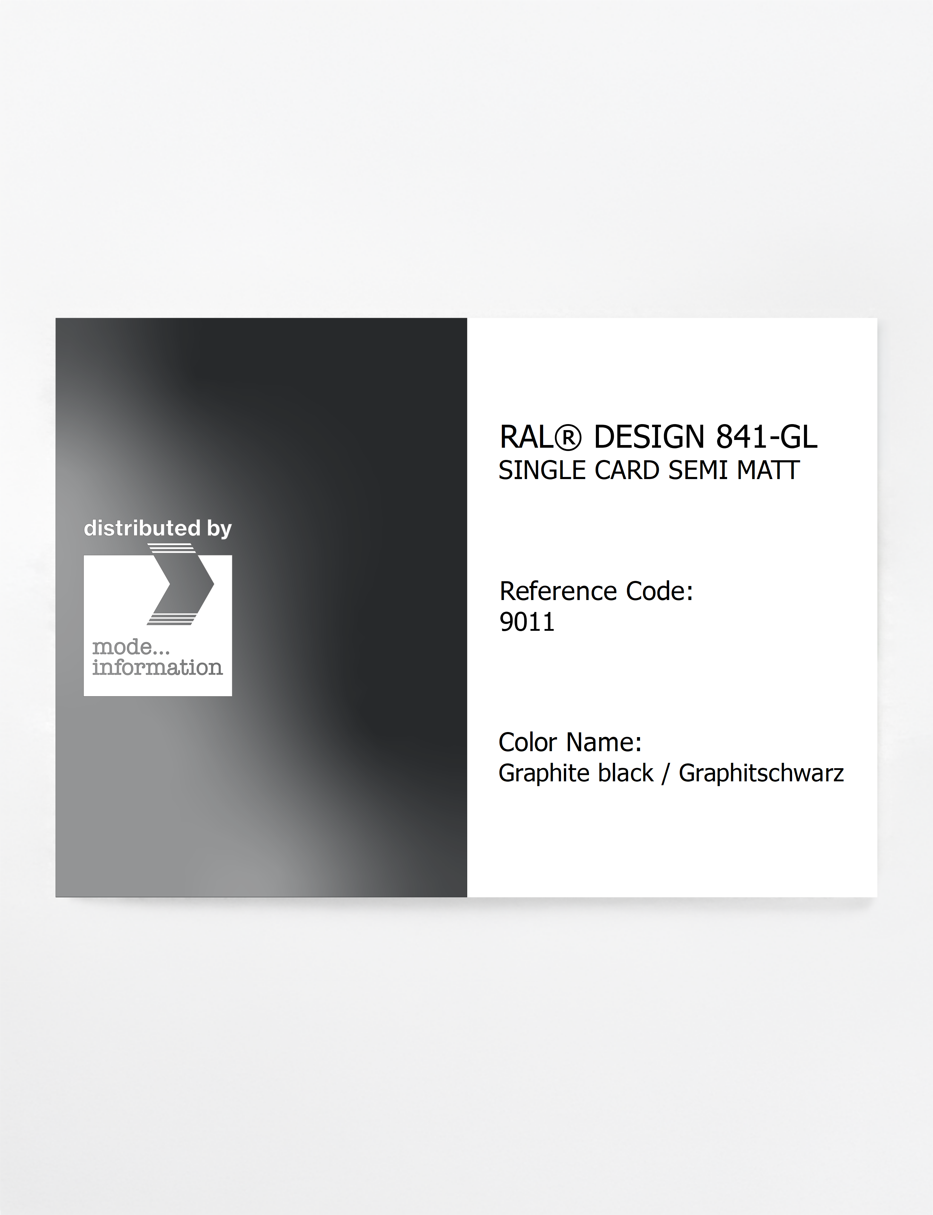 Artikelbild 1 des Artikels “RAL® CLASSIC 841-GL SINGLE CARD 9011 Graphite black / Graphitschwarz “