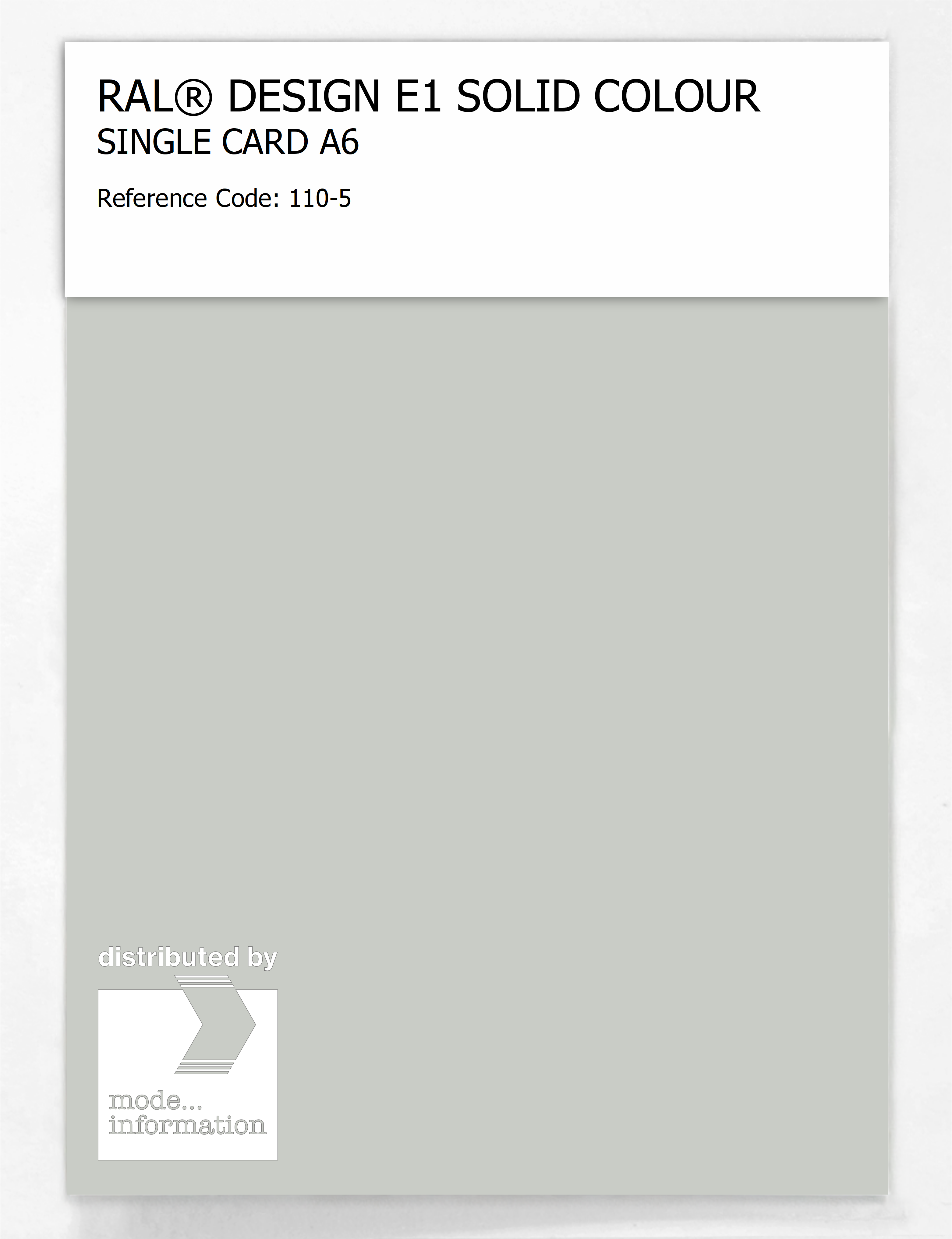Artikelbild 1 des Artikels “RAL® EFFECT E1 SINGLE CARD 100 SERIES 110-5 “