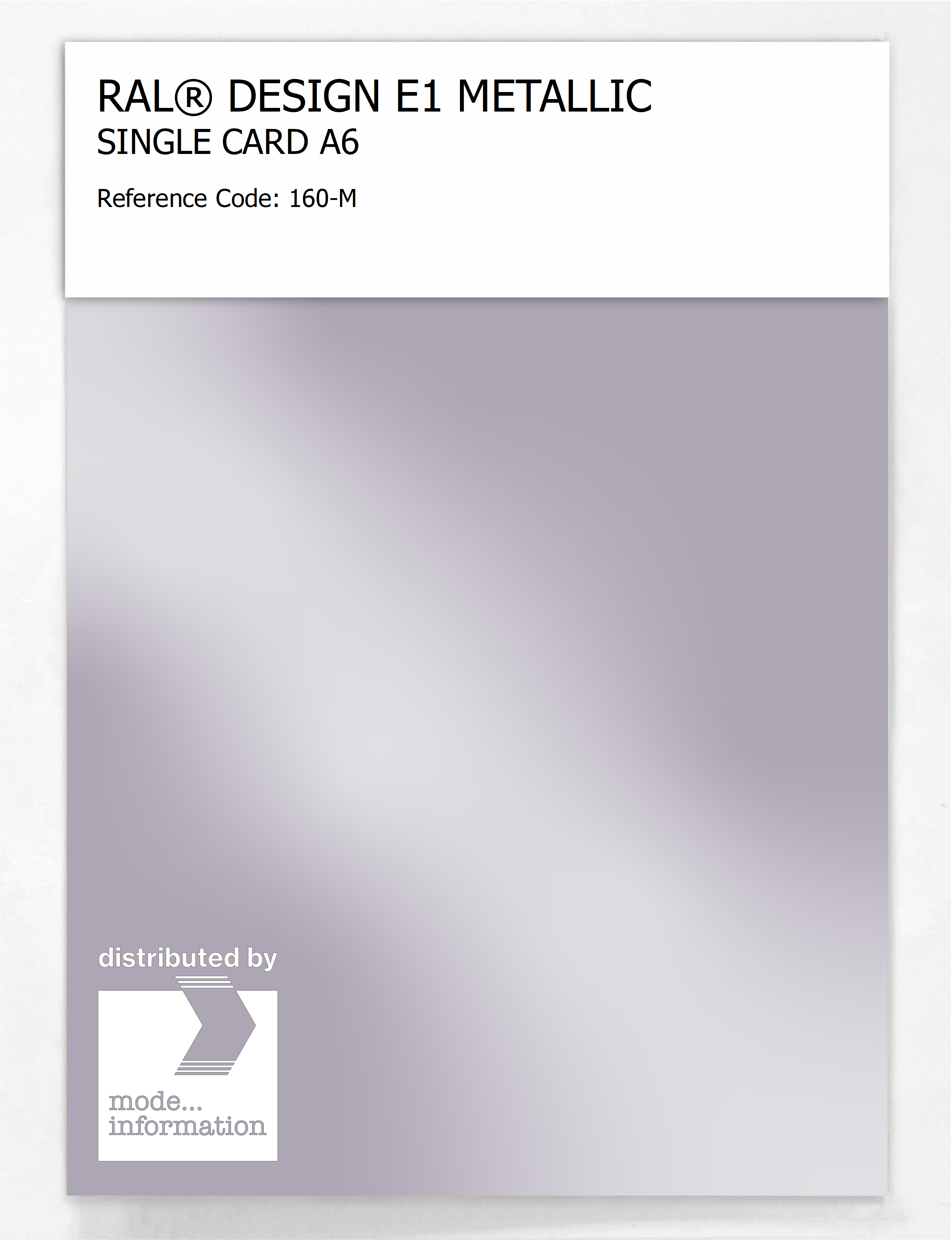 Artikelbild 1 des Artikels “RAL® EFFECT E1 SINGLE CARD 100 SERIES 160-M METALLIC “